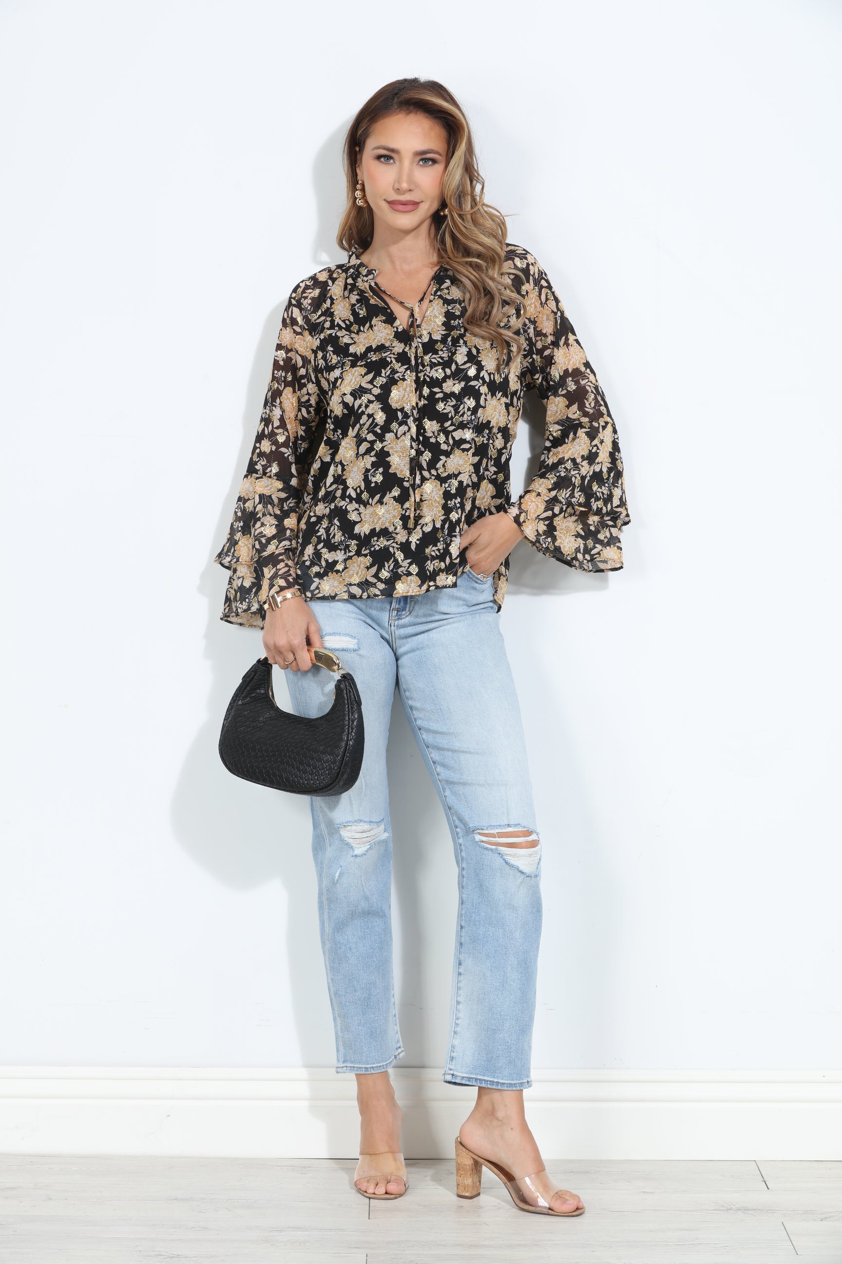 Whitney Flare Sleeve Top-BEST SELLER