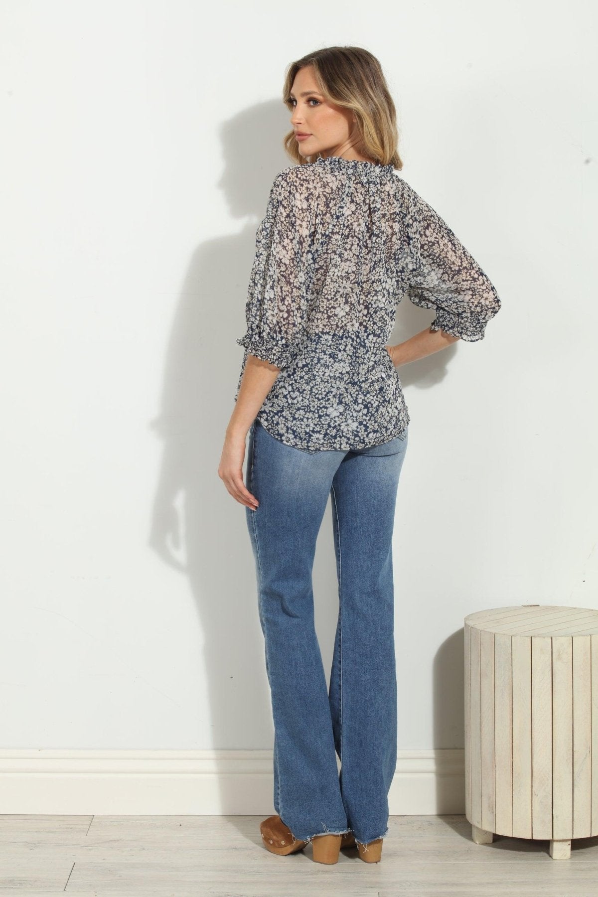 Lisa Split Neck Blouse-FINAL SALE