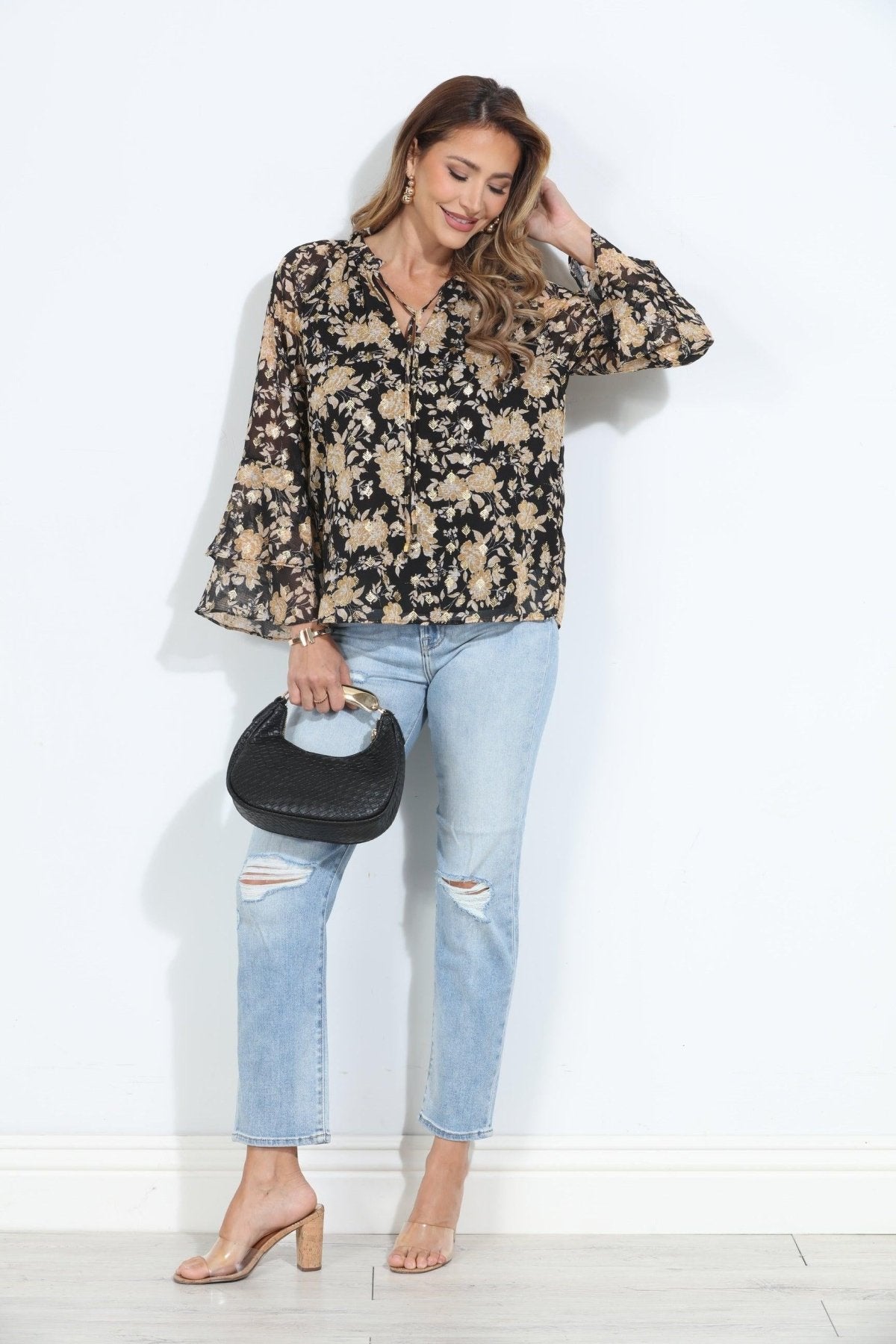 Whitney Flare Boho Sleeve Top-BEST SELLER