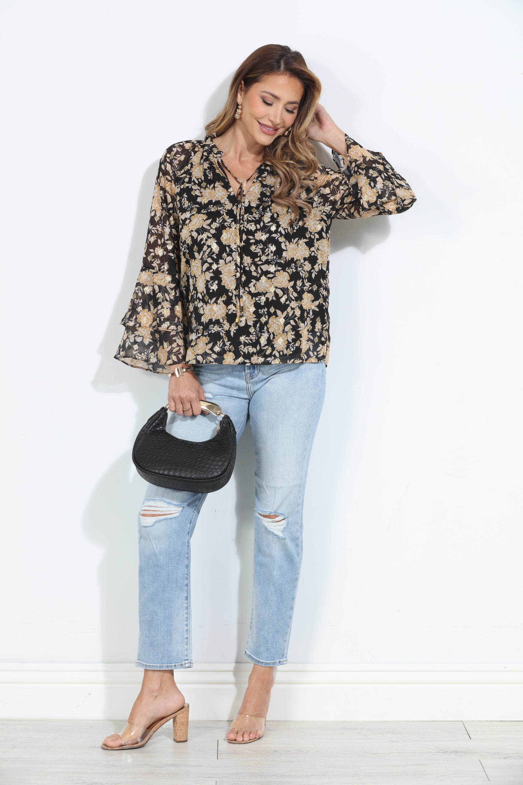 Whitney Flare Sleeve Top-BEST SELLER