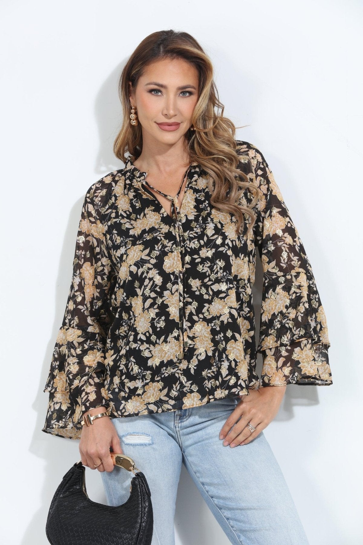 Whitney Flare Boho Sleeve Top-BEST SELLER