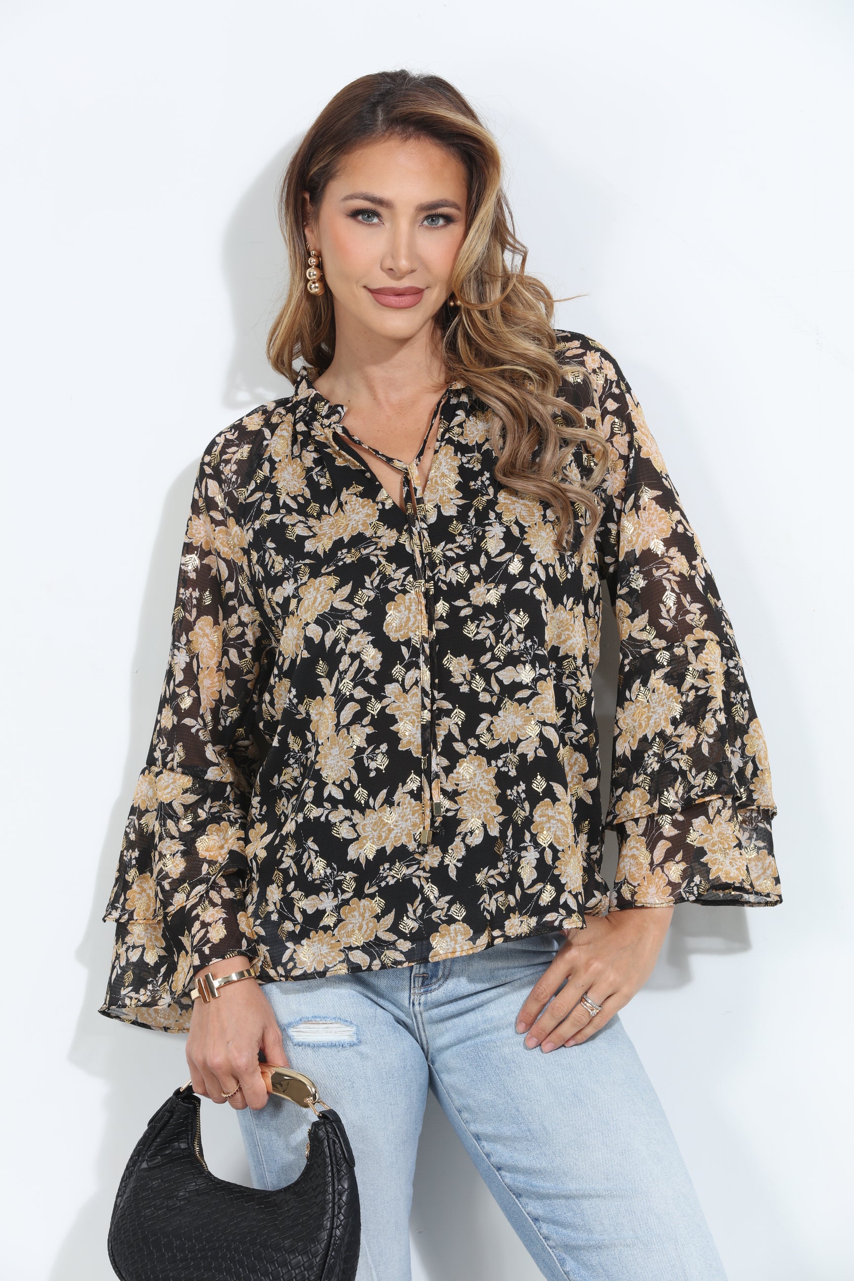 Whitney Flare Sleeve Top-BEST SELLER