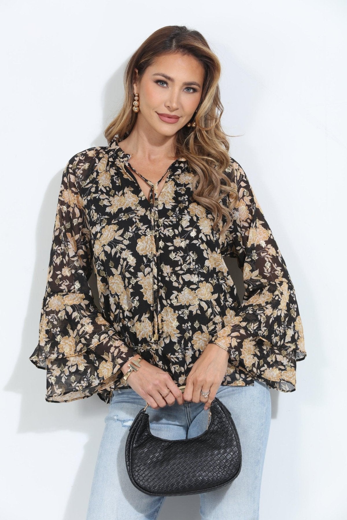 Whitney Flare Boho Sleeve Top-BEST SELLER