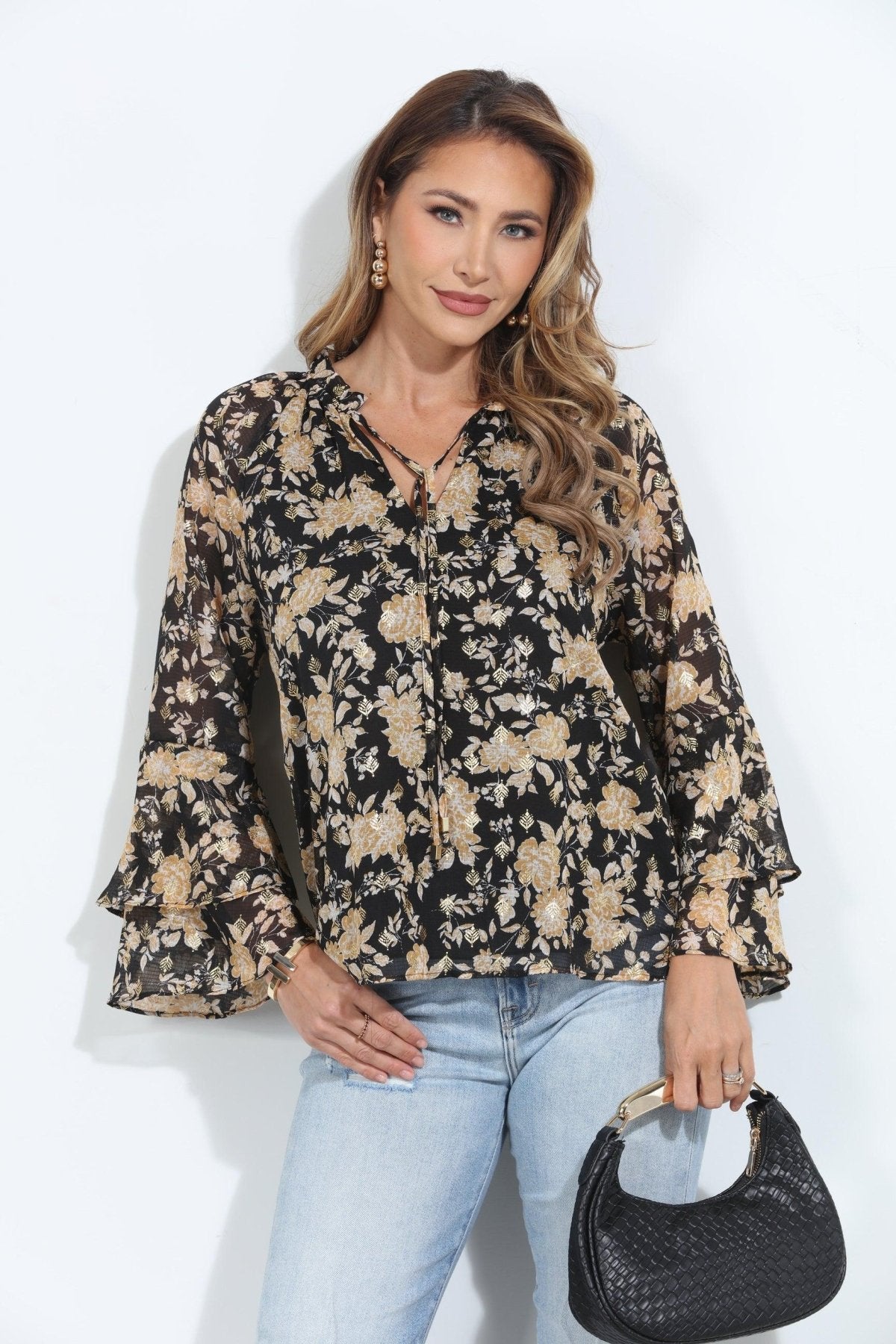 Whitney Flare Boho Sleeve Top-BEST SELLER