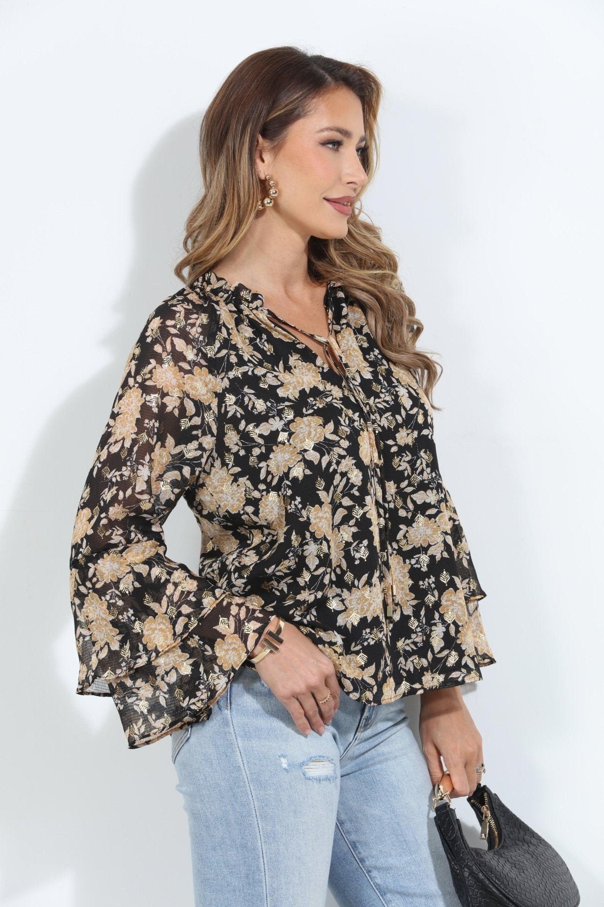 Whitney Flare Boho Sleeve Top-BEST SELLER