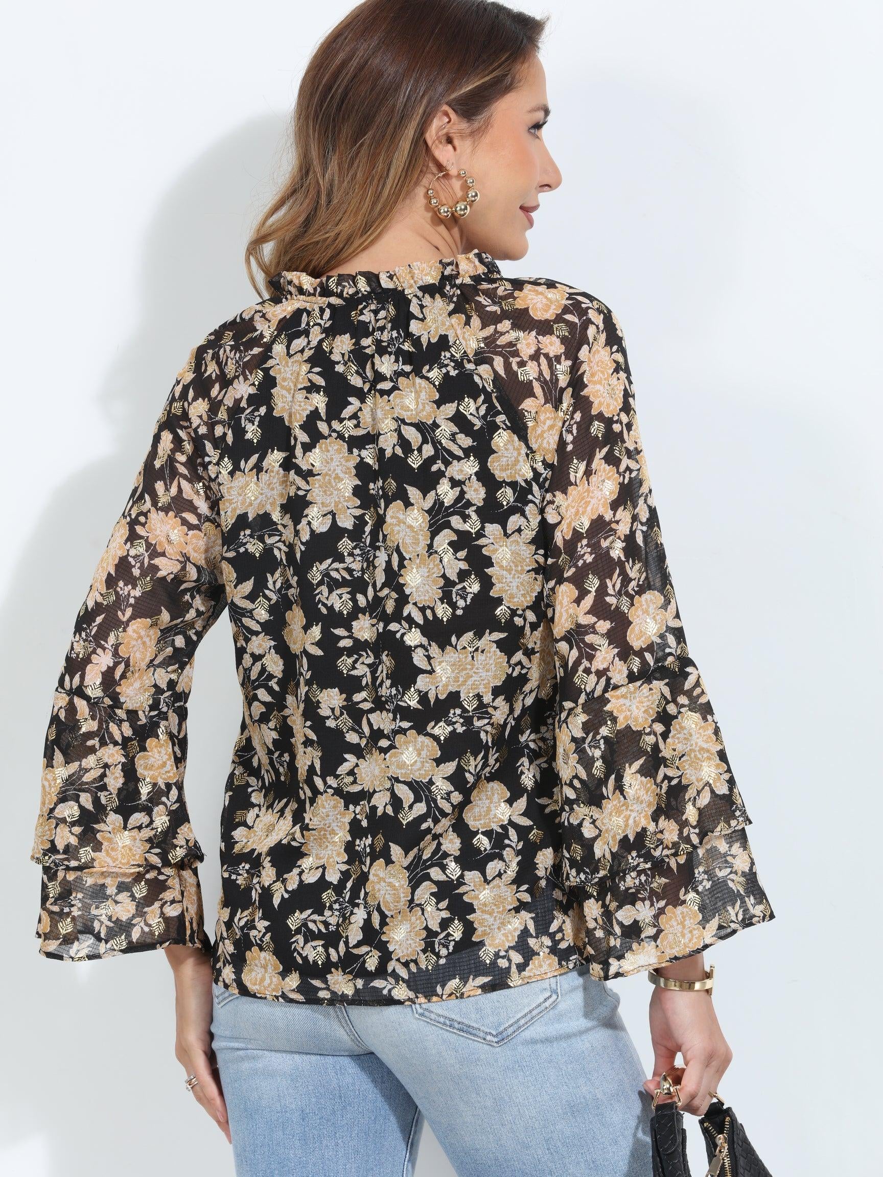 Whitney Flare Boho Sleeve Top-BEST SELLER