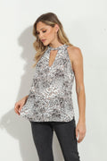 Libbie Twist Neck Halter Blouse-FINAL SALE