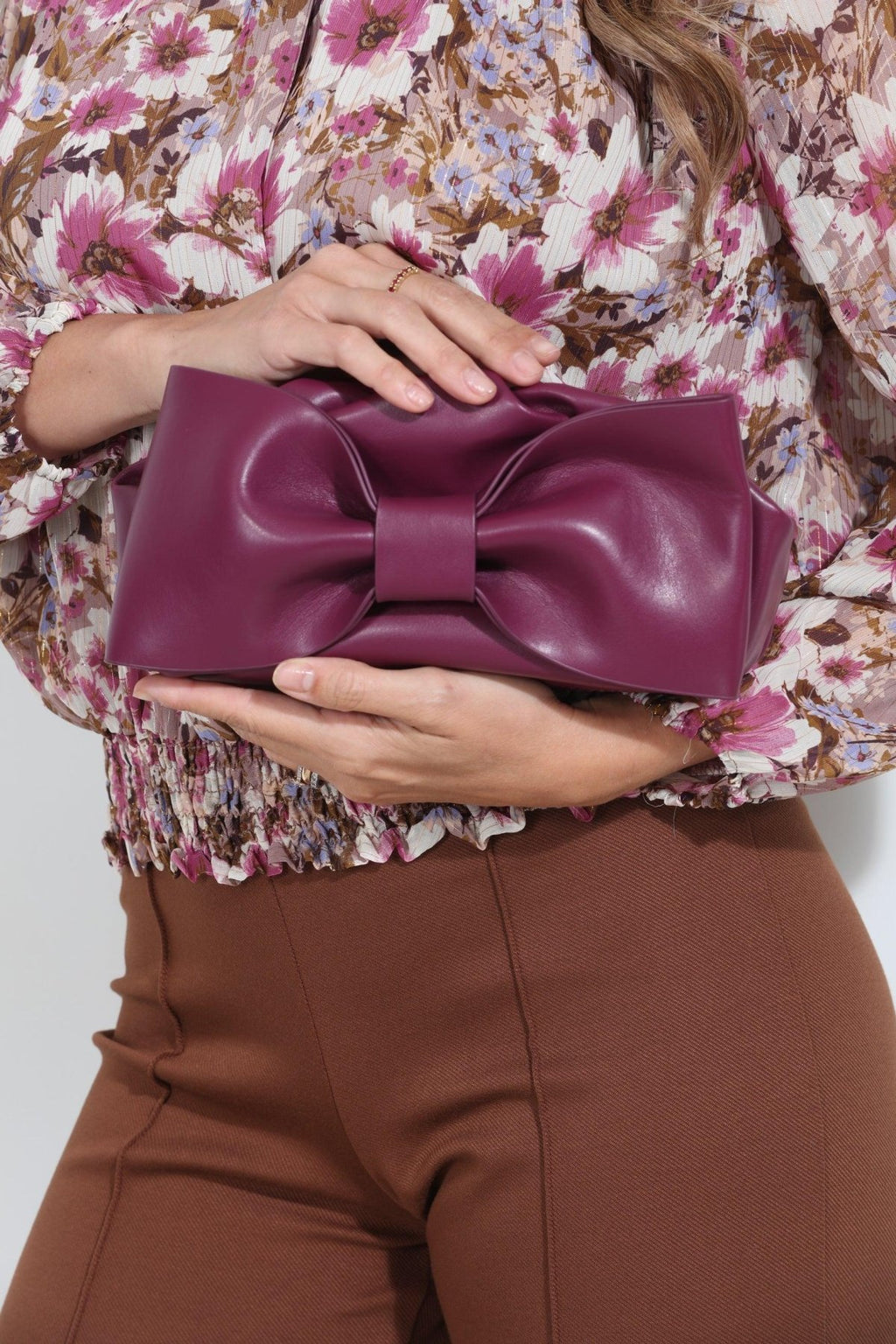 Magenta Bow Clutch-FINAL SALE