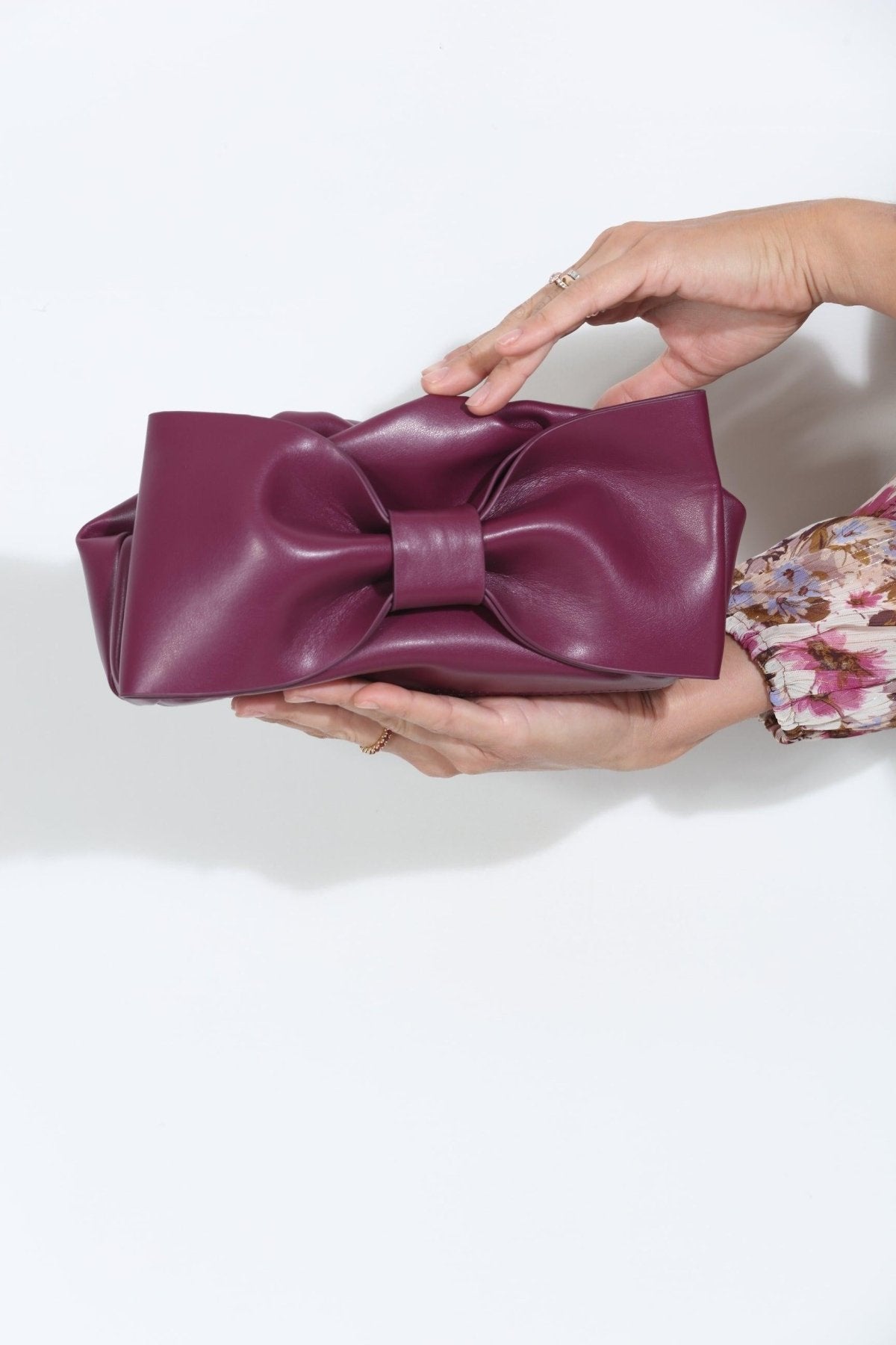 Magenta Bow Clutch-FINAL SALE