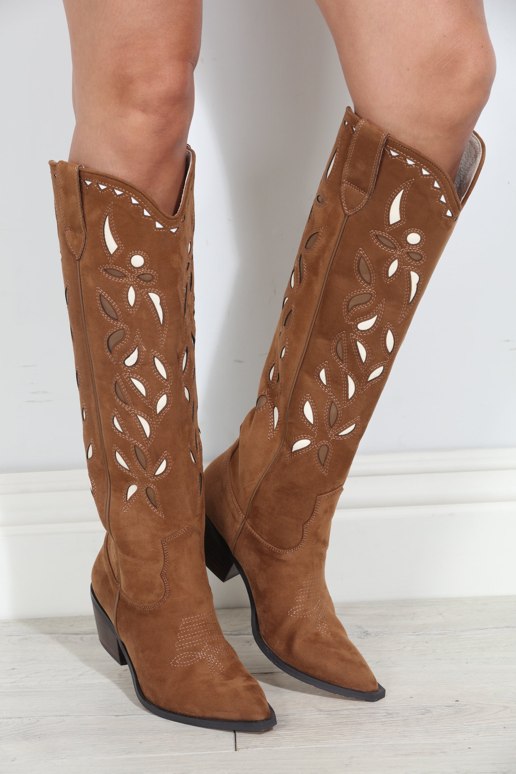 Zoe Faux Suede Western Boot