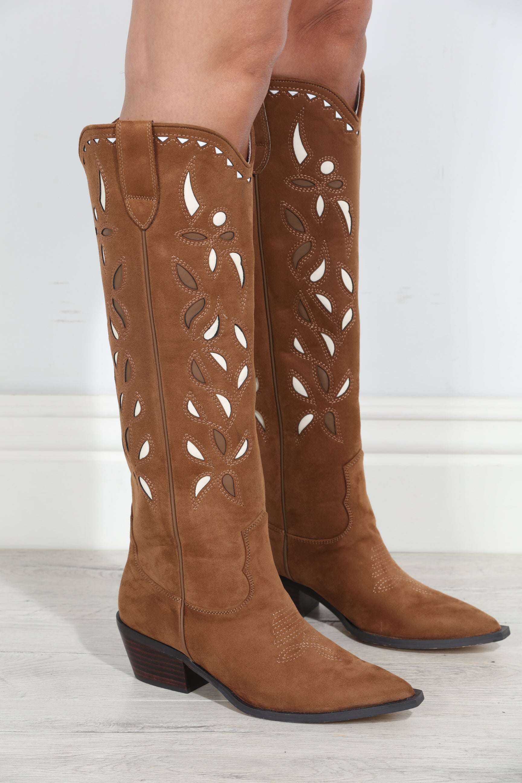 Zoe Faux Suede Western Boot