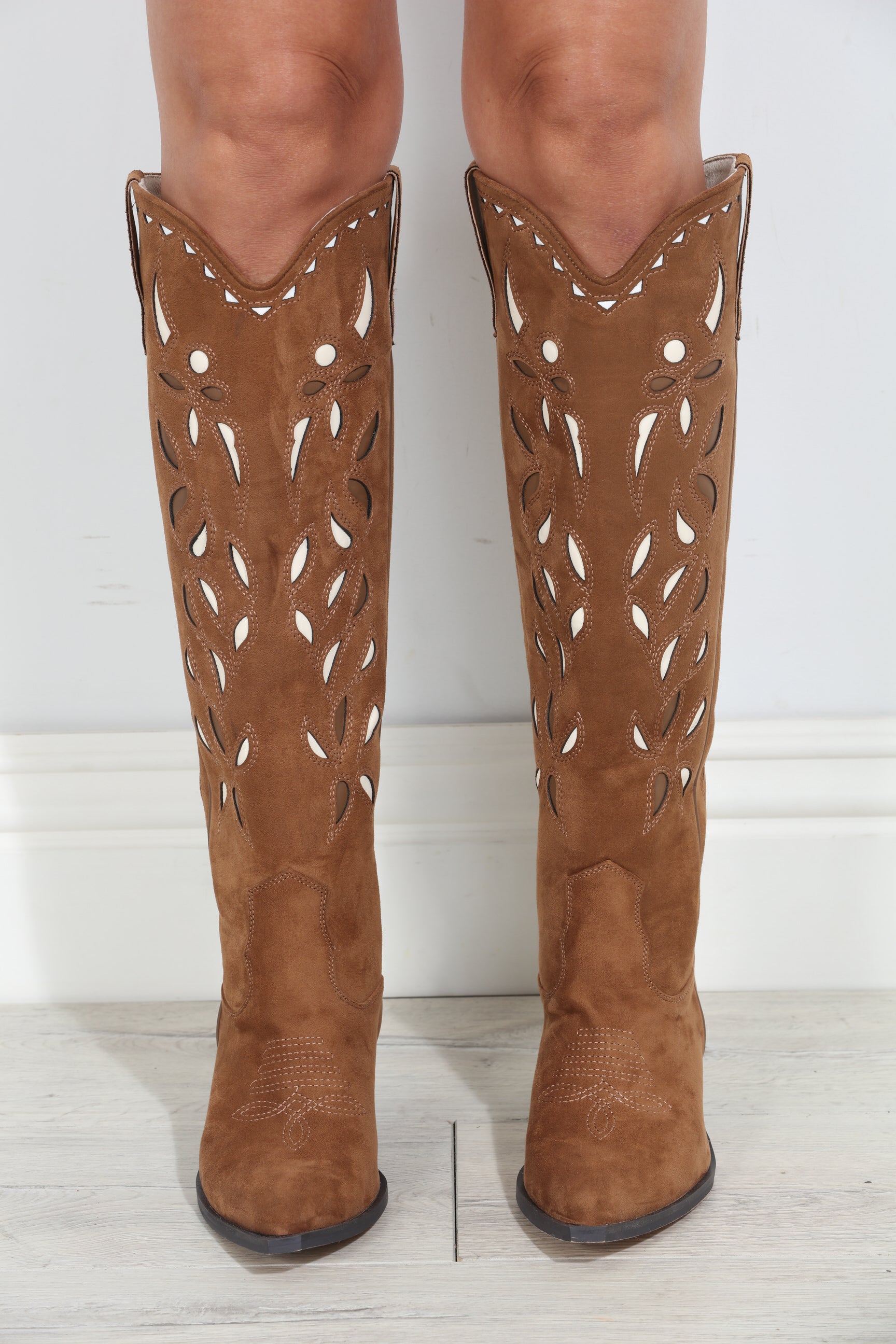 Zoe Faux Suede Western Boot