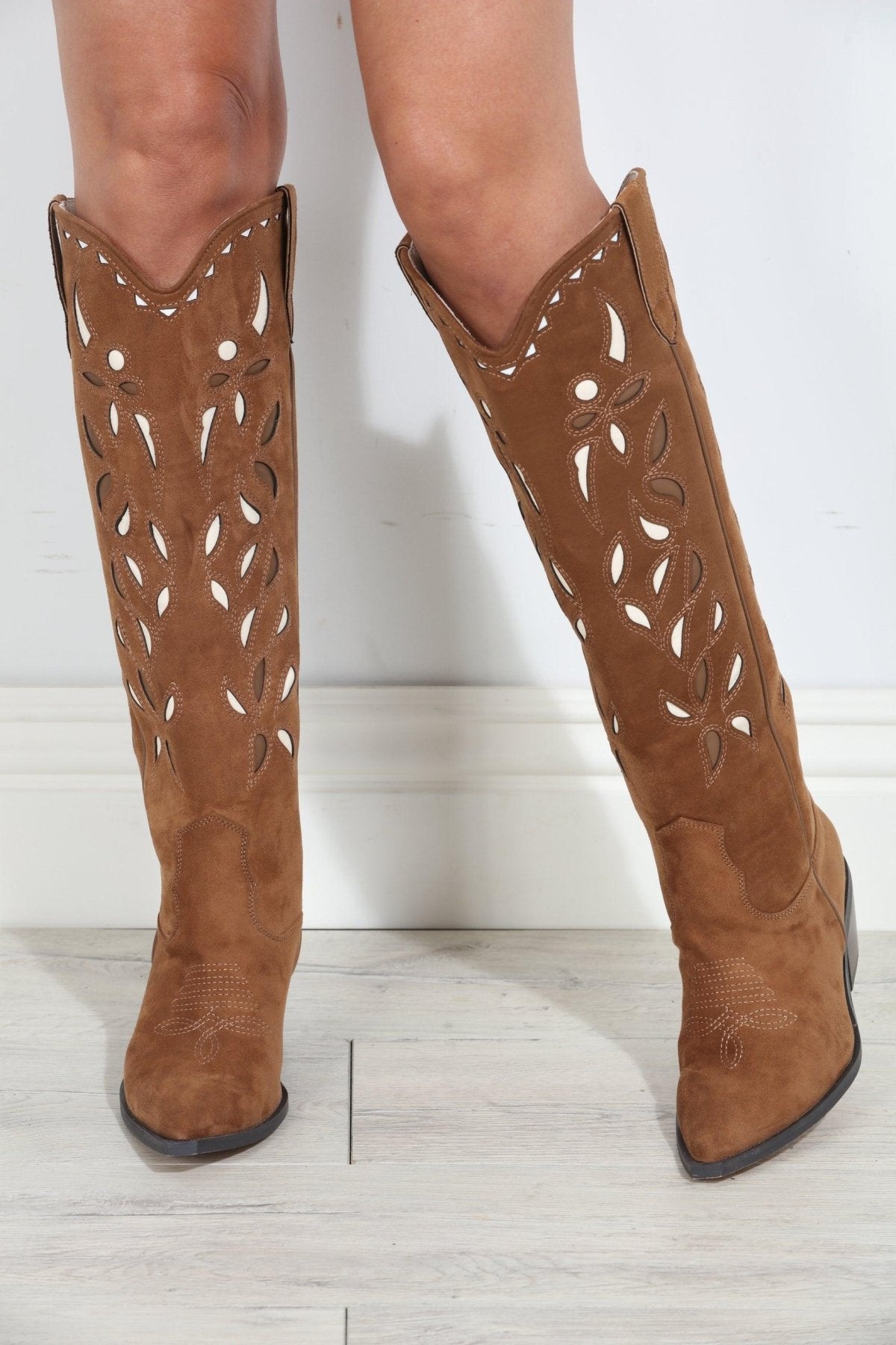 Zoe Faux Suede Western Boot