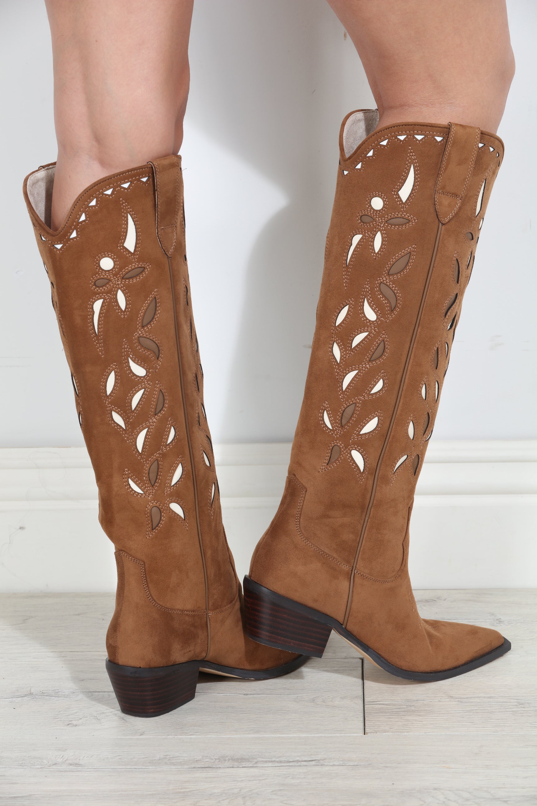 Zoe Faux Suede Western Boot