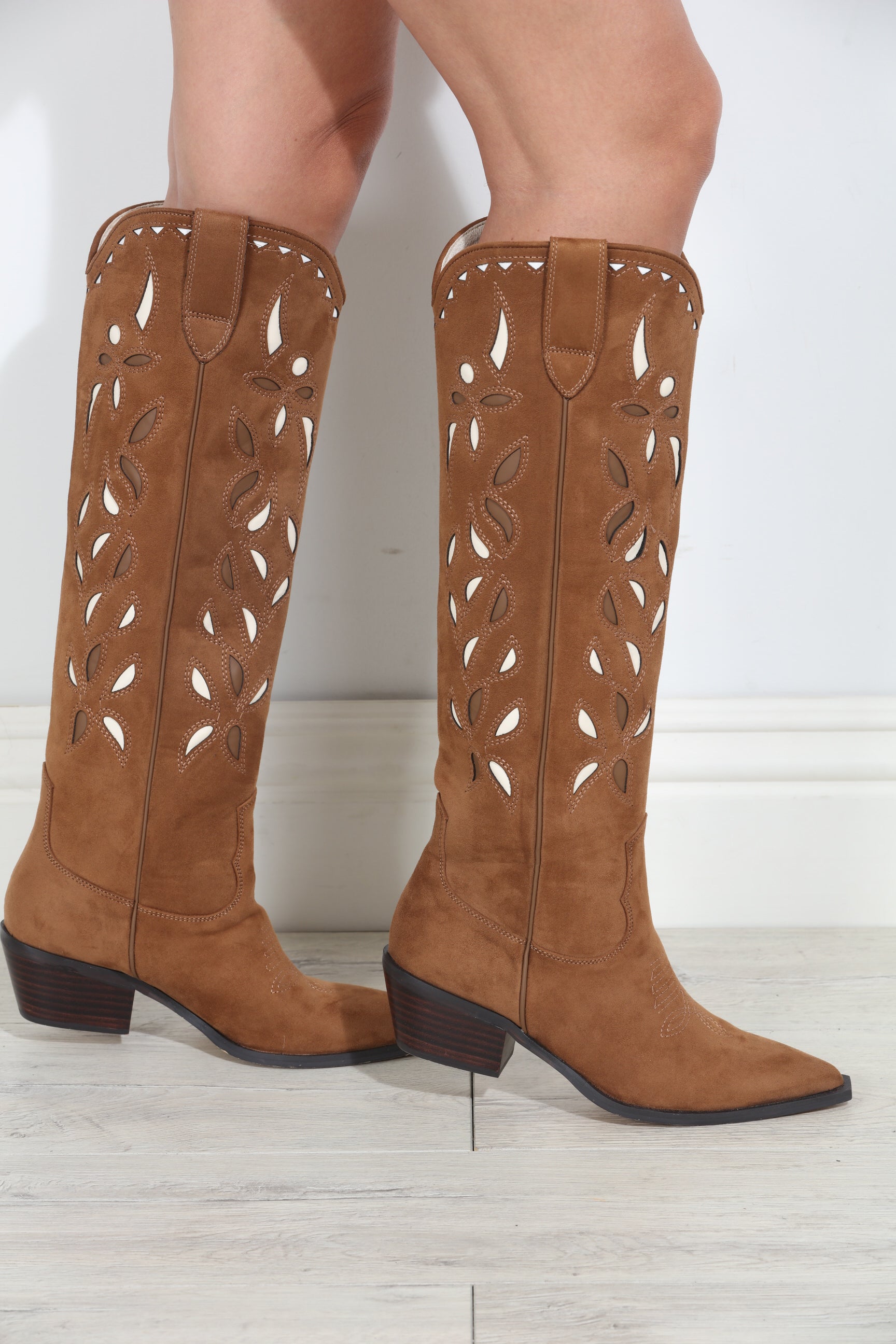 Zoe Faux Suede Western Boot