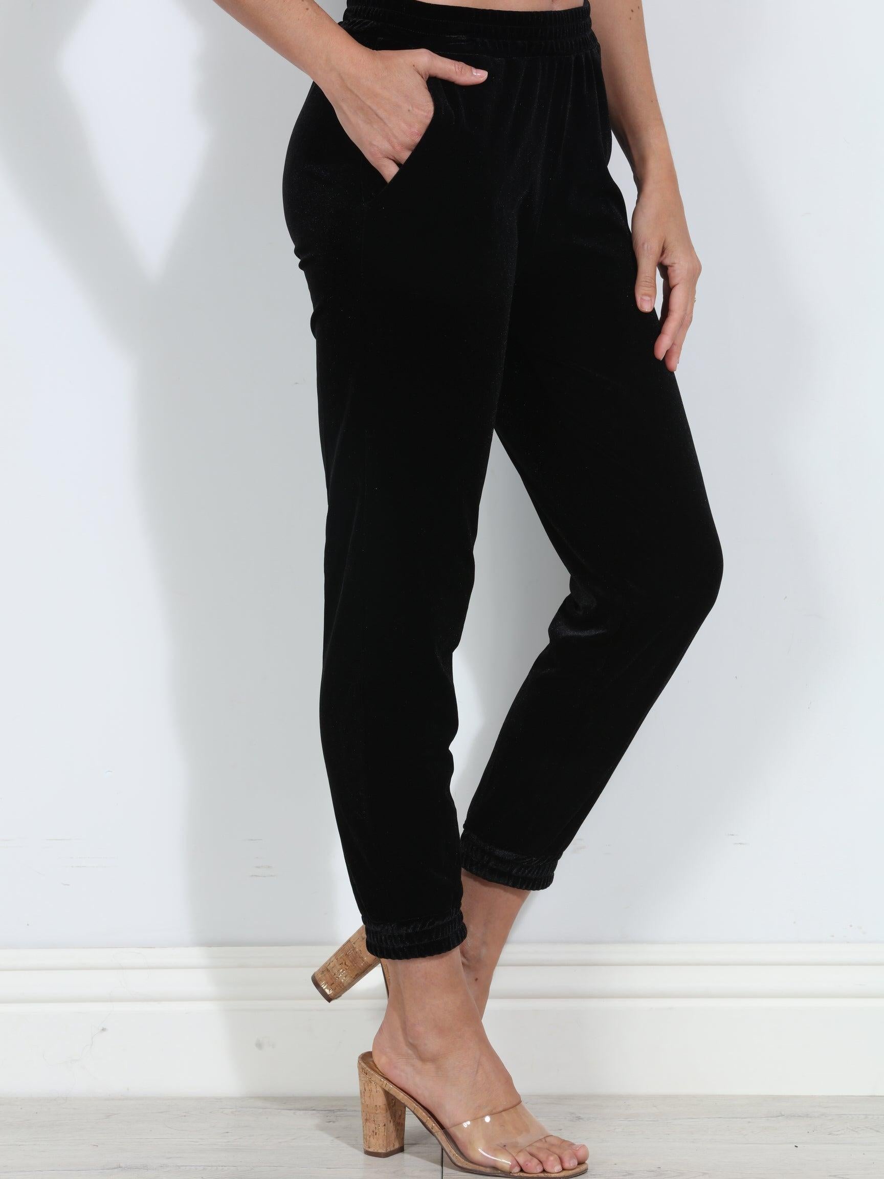 Black Velvet Joggers-BEST SELLERS