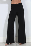 Black Stretch Wide Leg Pants-BEST SELLER