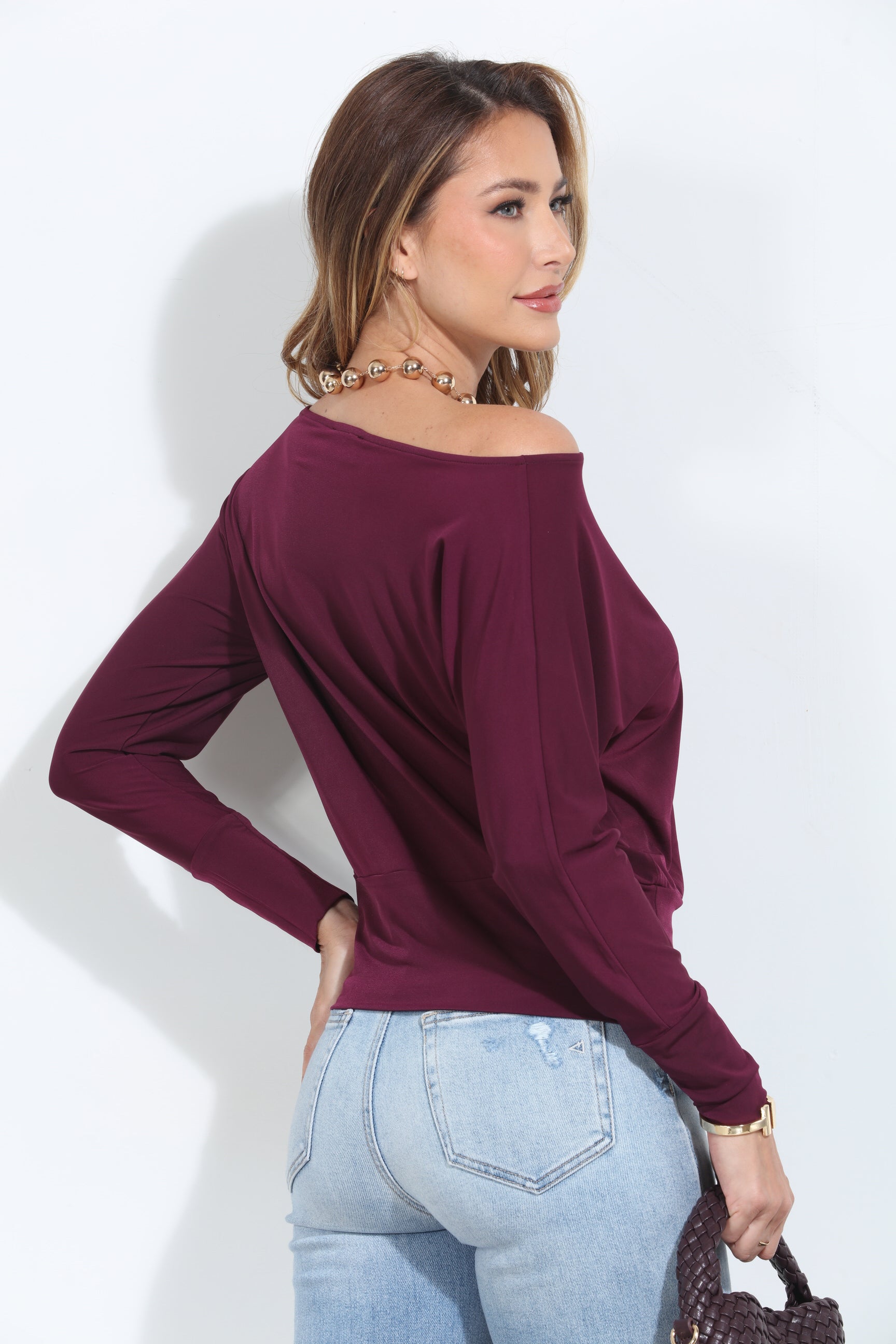 Eggplant ITY Dolman Sleeve Top-BEST SELLER