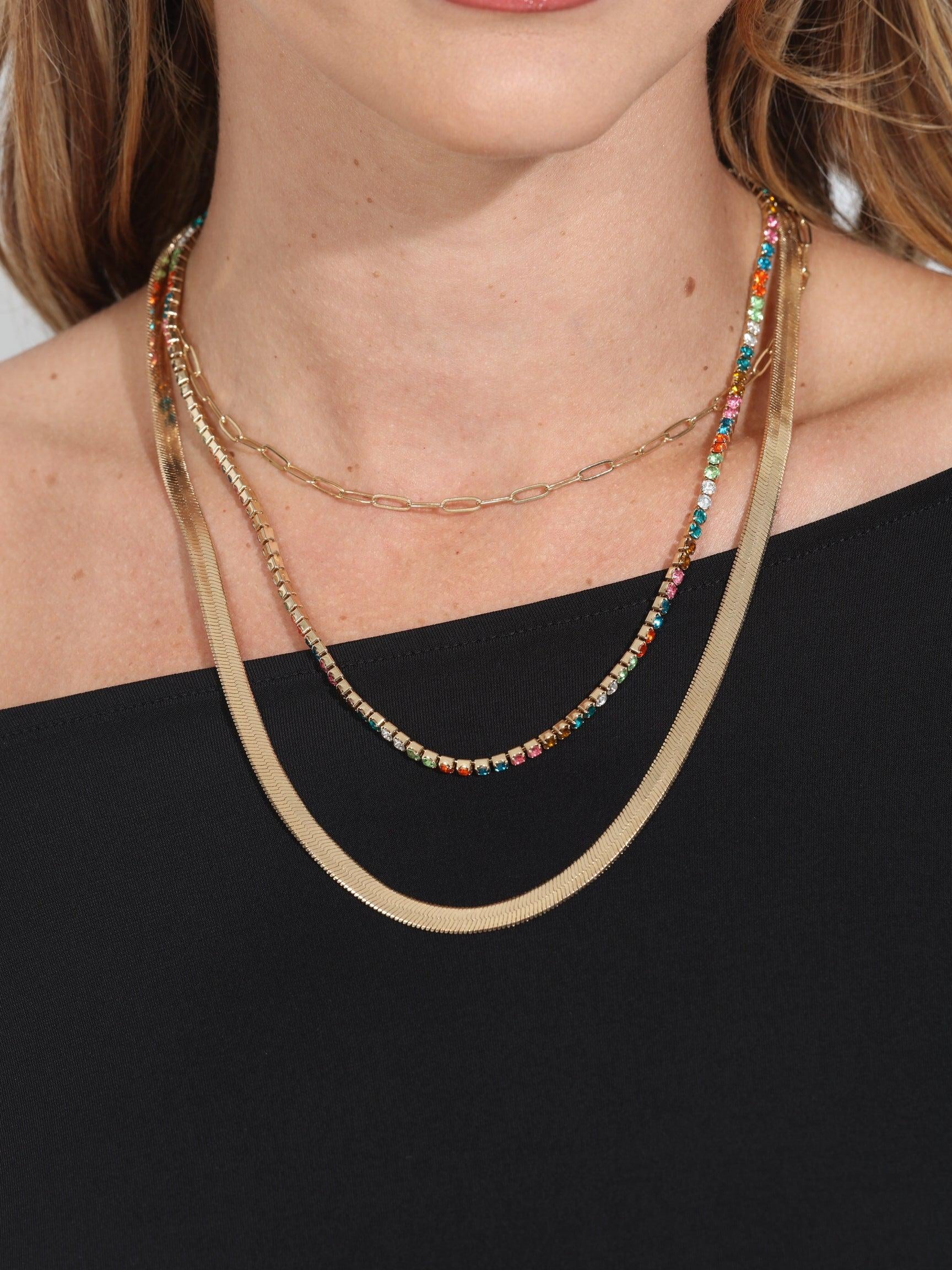 3-Layer Multicolor Necklace-FINAL SALE