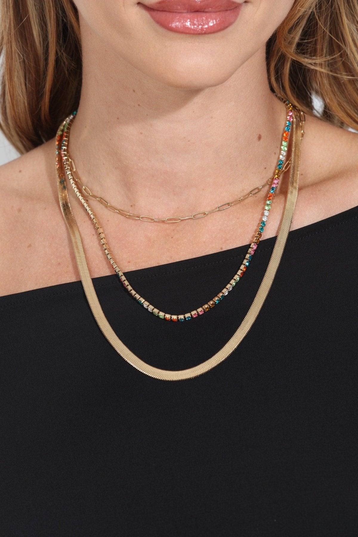 3-Layer Multicolor Necklace-FINAL SALE