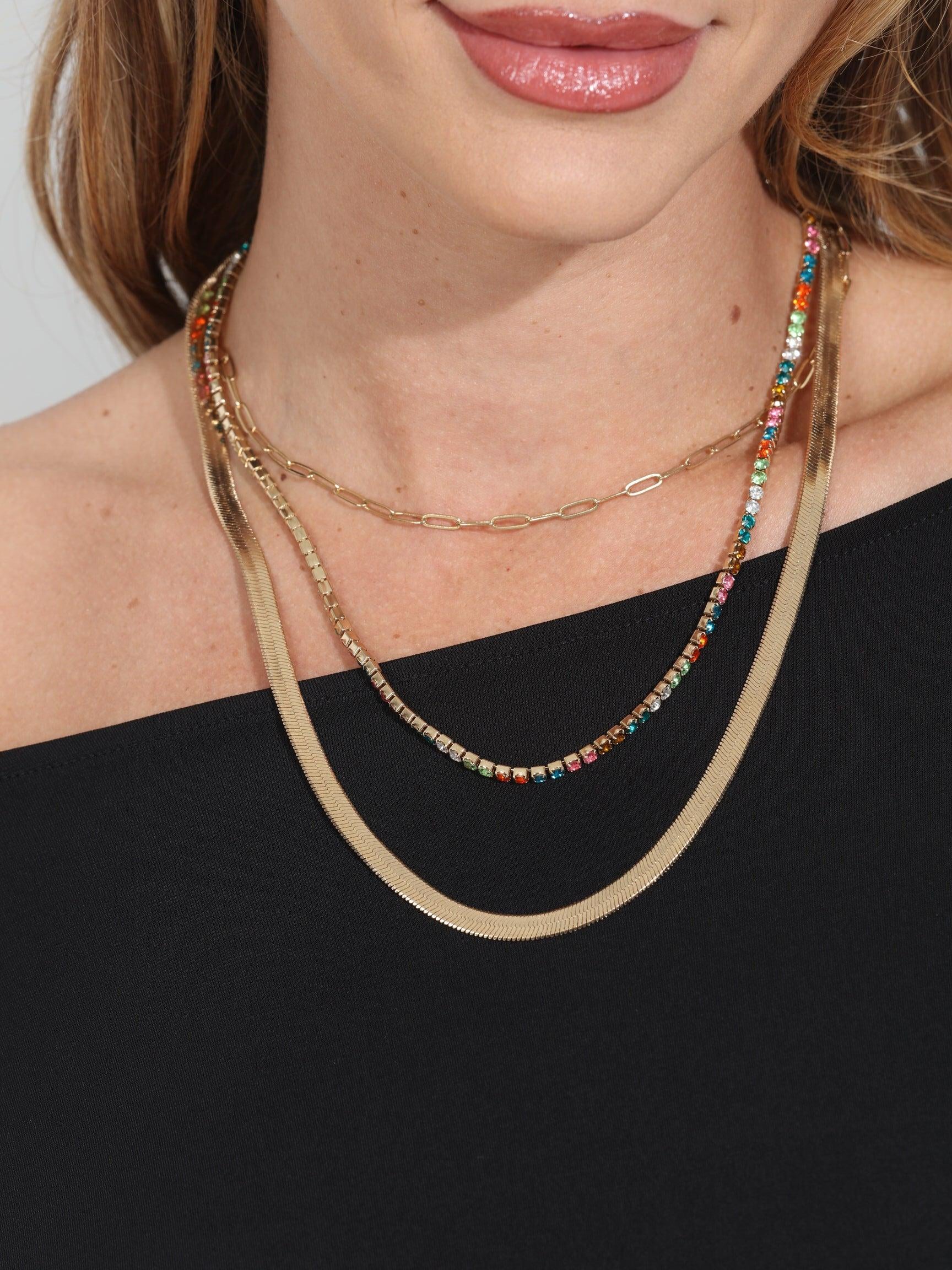 3-Layer Multicolor Necklace-FINAL SALE