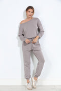 Taupe Soft Stretch Jumpsuit-FINAL SALE