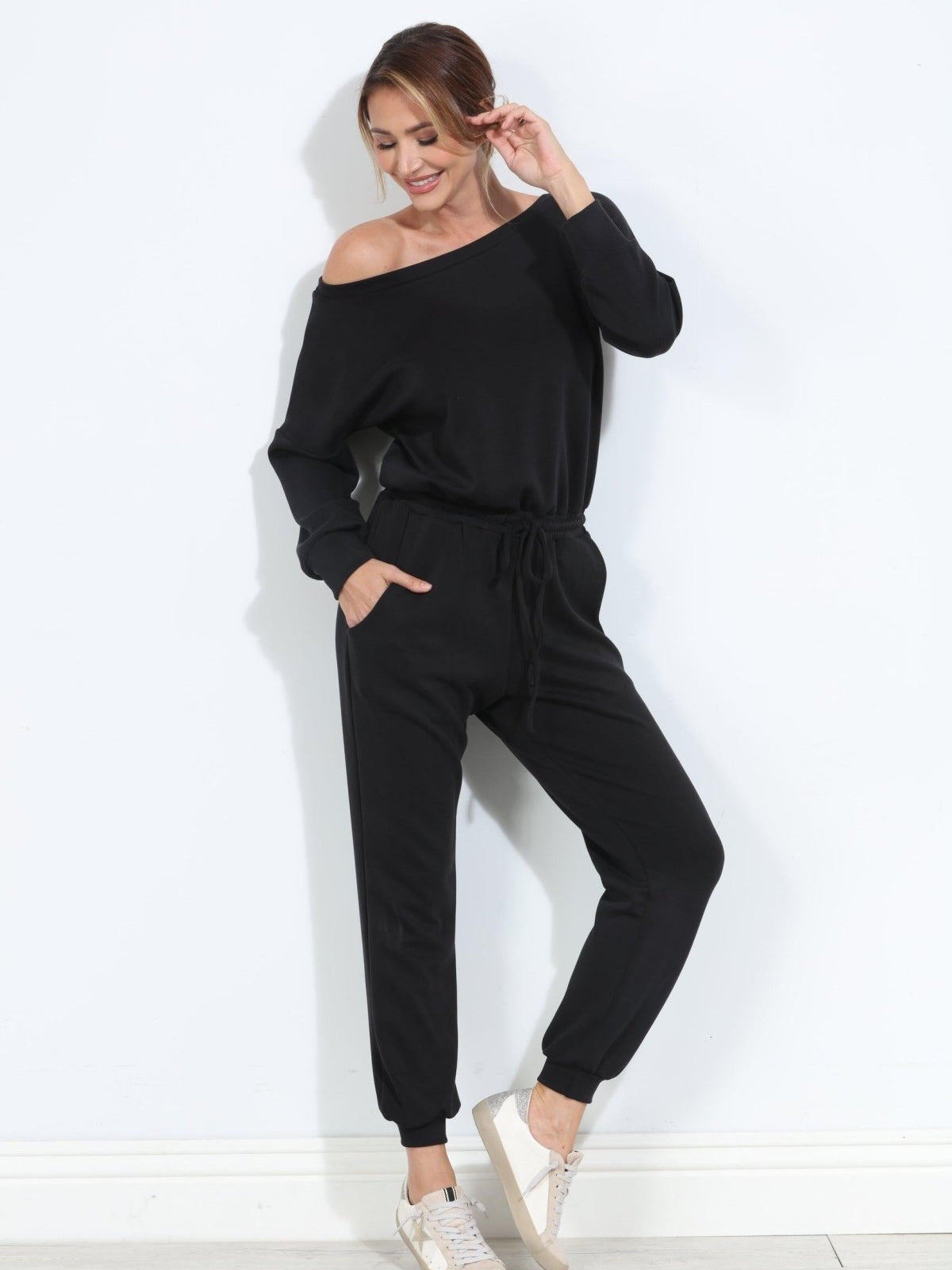 Black Soft Stretch Jumpsuit-BEST SELLER
