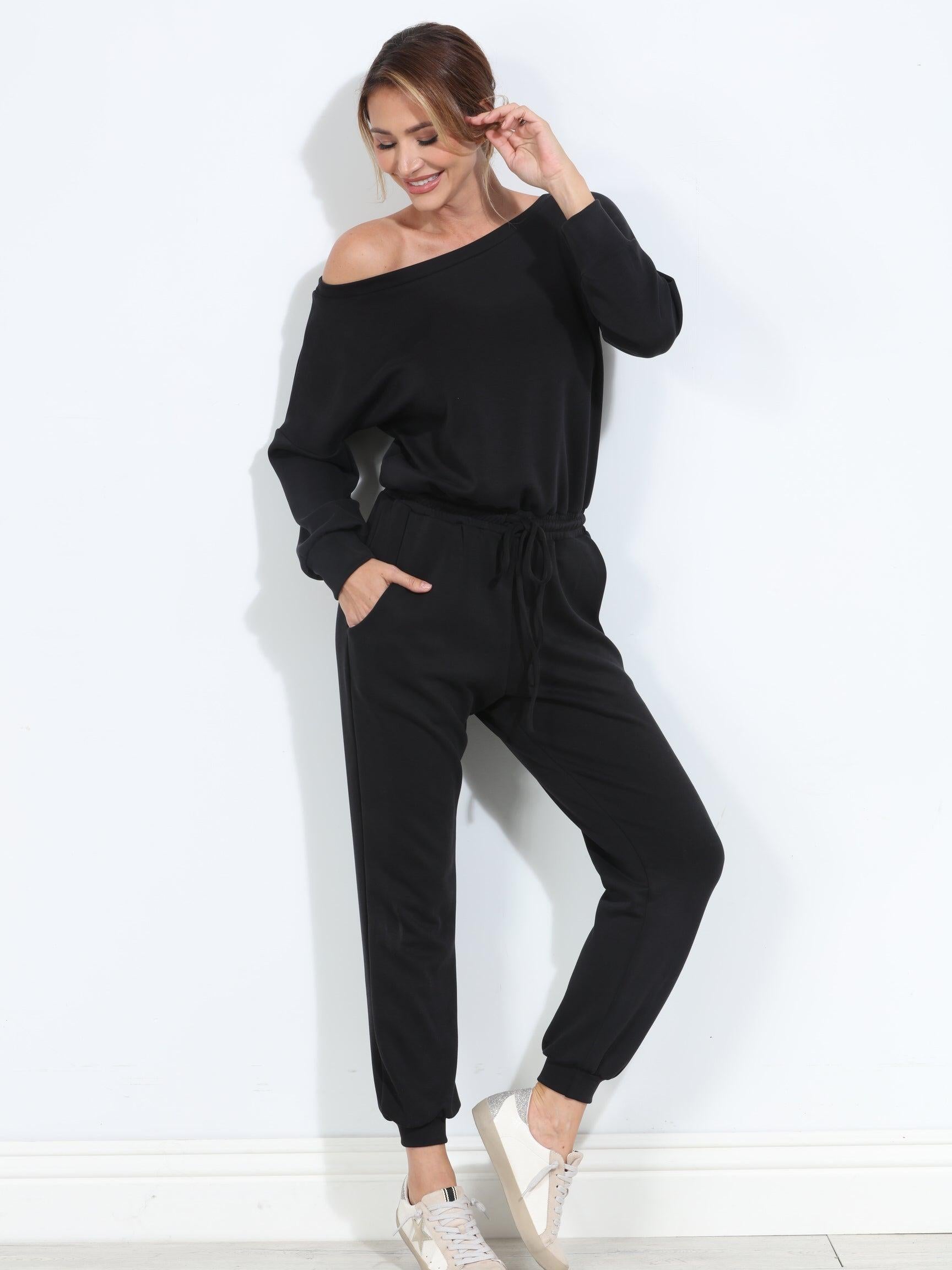 Black Soft Stretch Jumpsuit-BEST SELLER