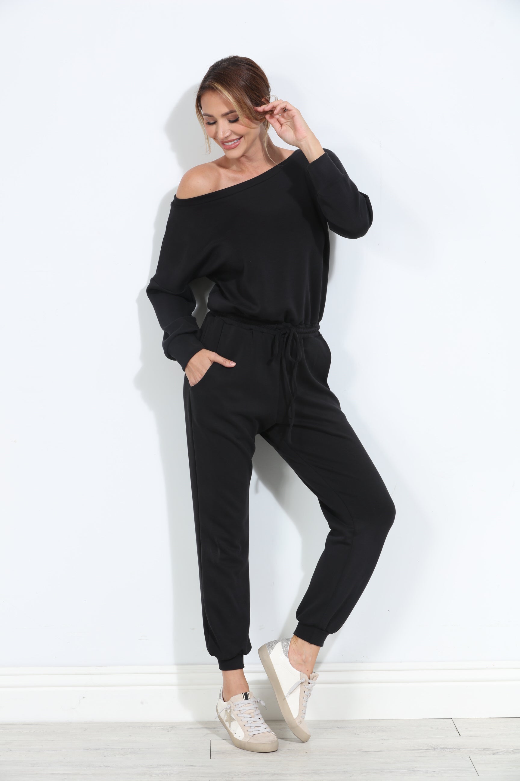 Black Soft Stretch Jumpsuit