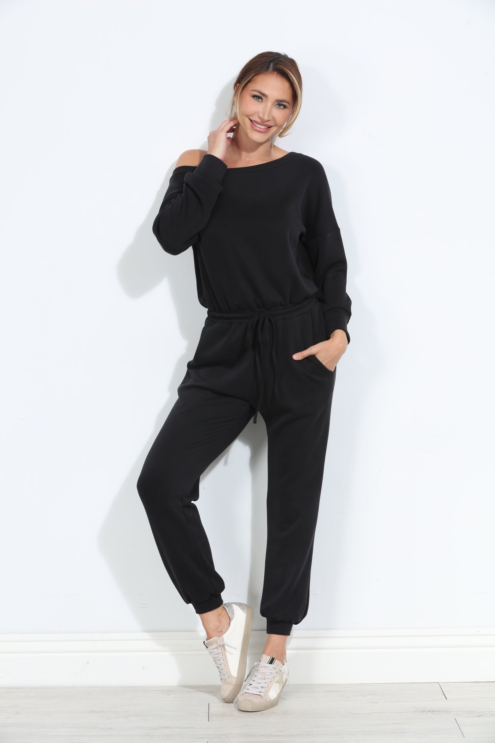 Black Soft Stretch Jumpsuit