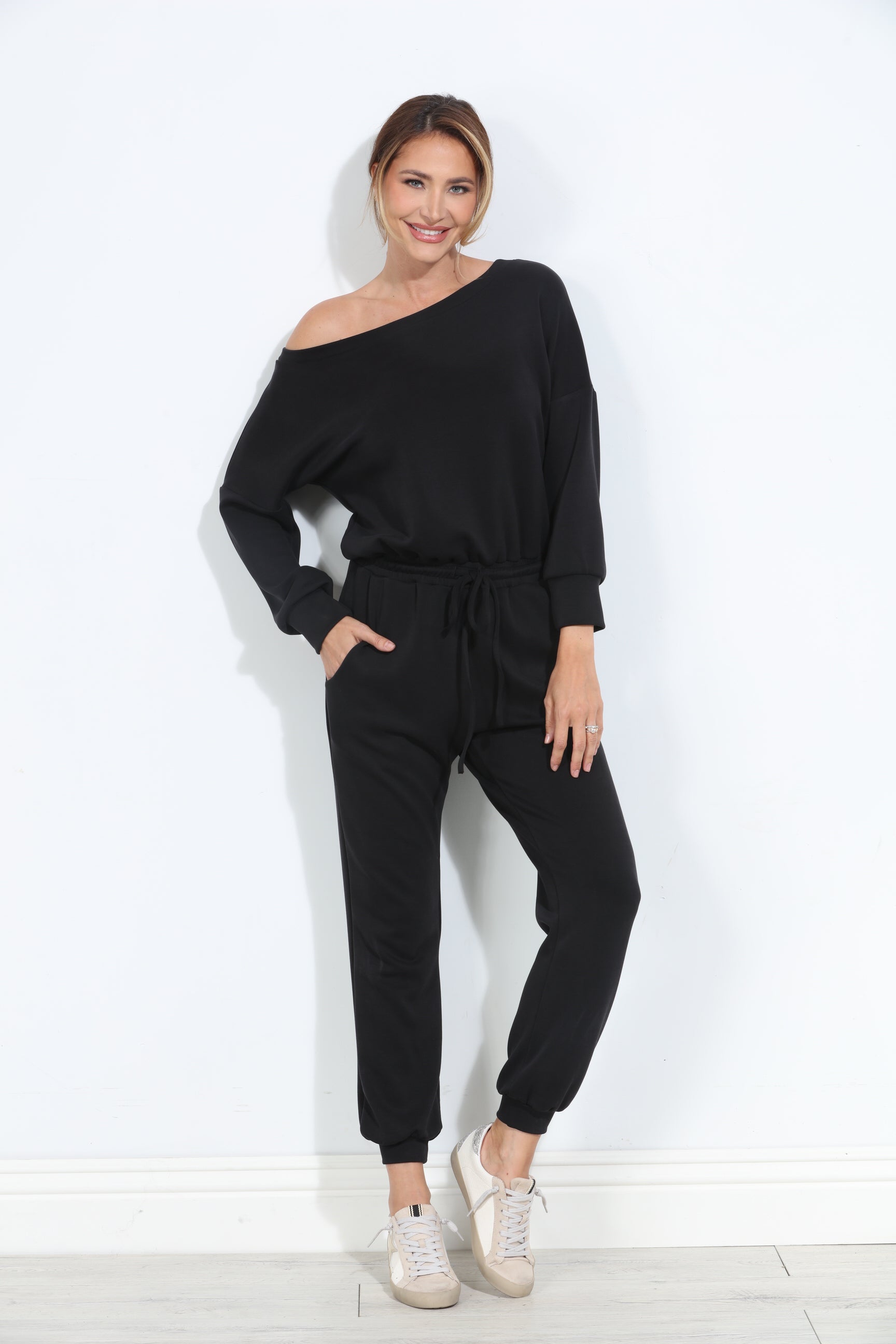 Black Soft Stretch Jumpsuit