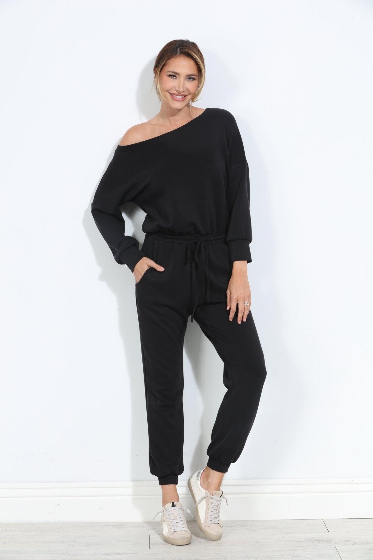 Black Soft Stretch Jumpsuit-BEST SELLER