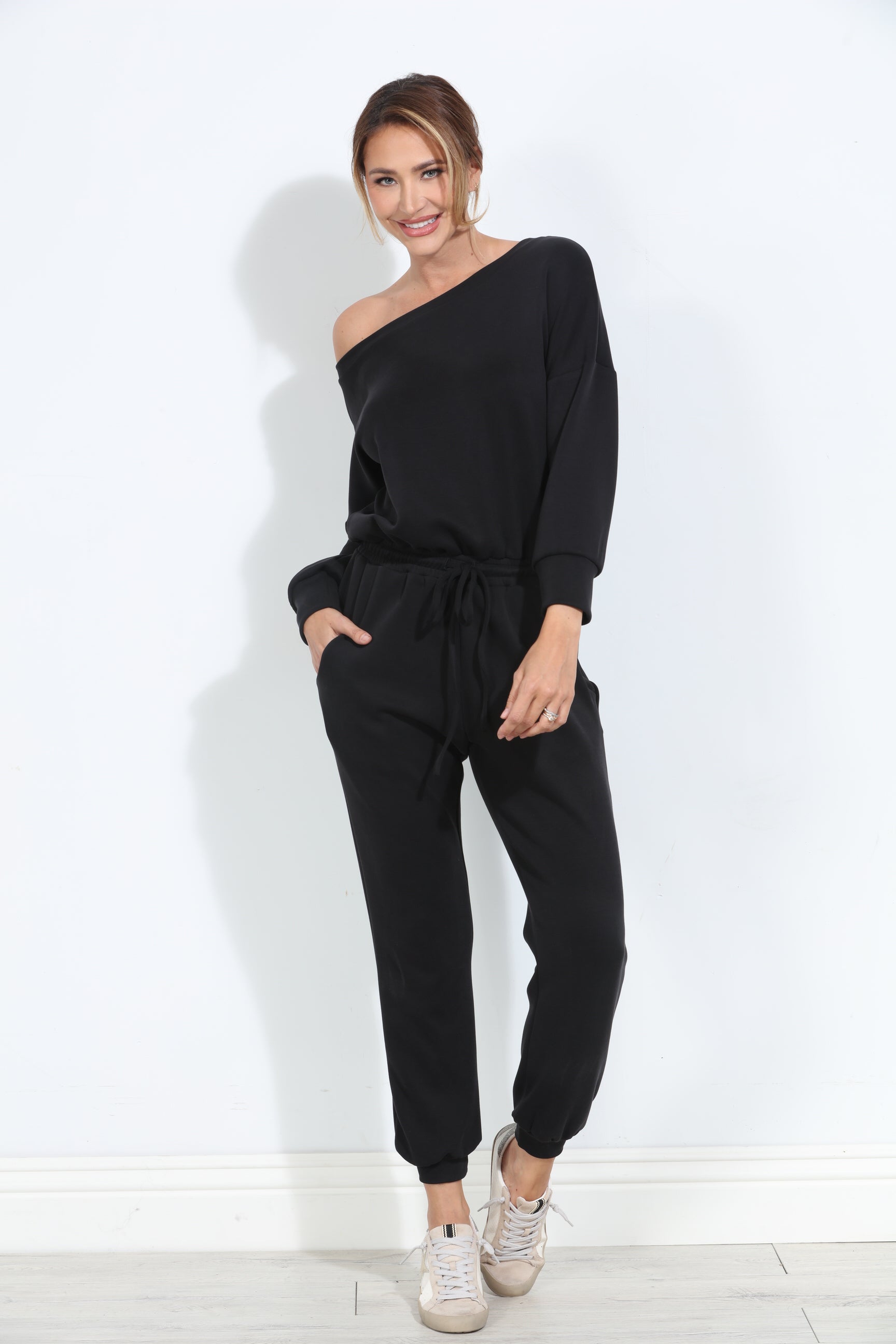 Black Soft Stretch Jumpsuit-BEST SELLER