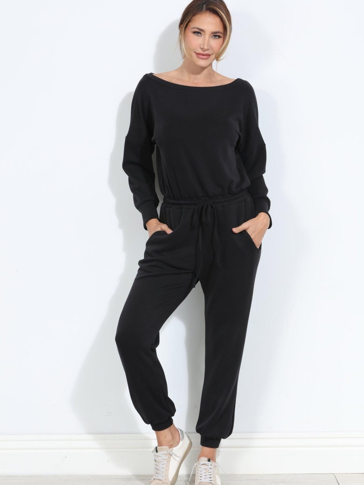 Black Soft Stretch Jumpsuit-BEST SELLER