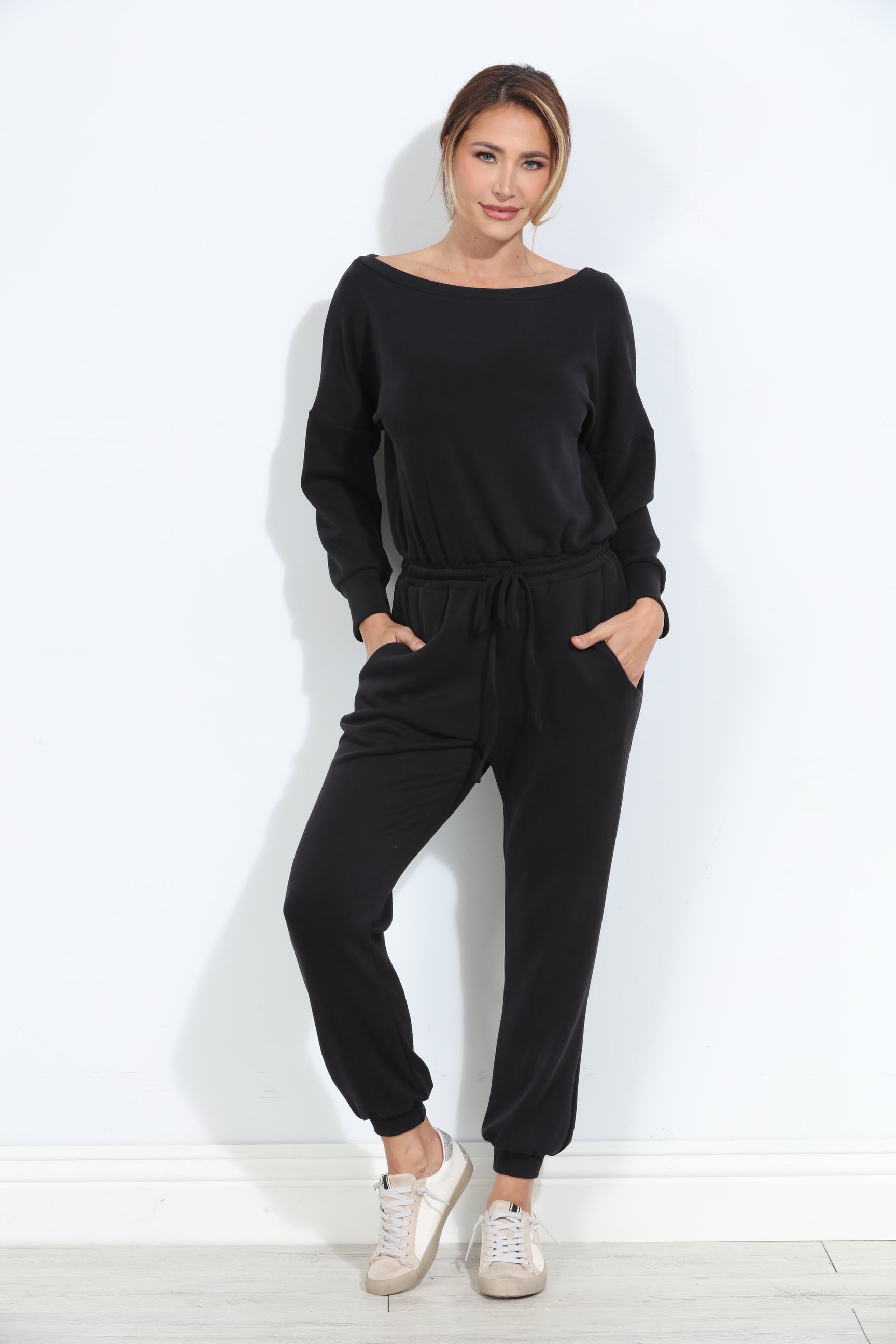 Black Soft Stretch Jumpsuit-BEST SELLER