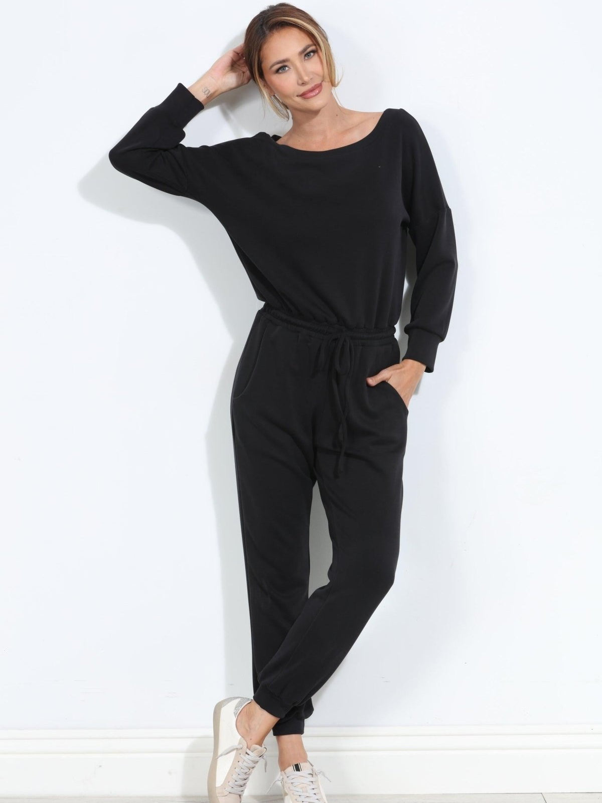 Black Soft Stretch Jumpsuit-BEST SELLER
