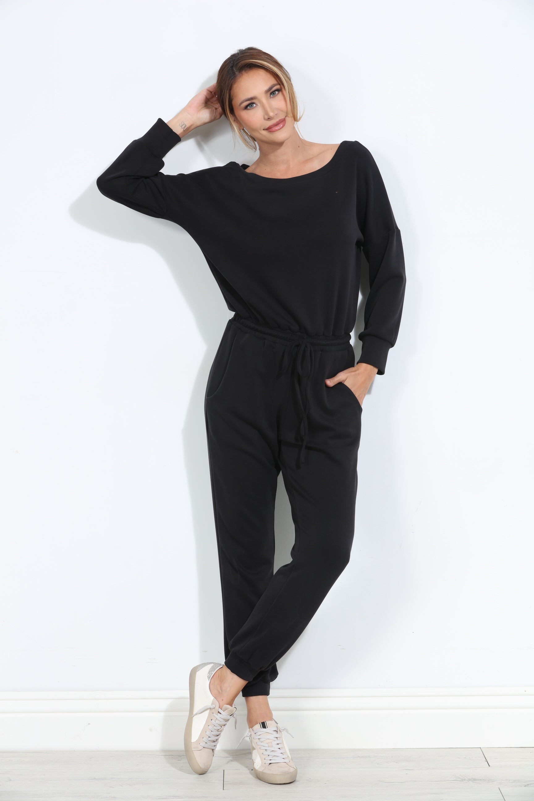 Black Soft Stretch Jumpsuit