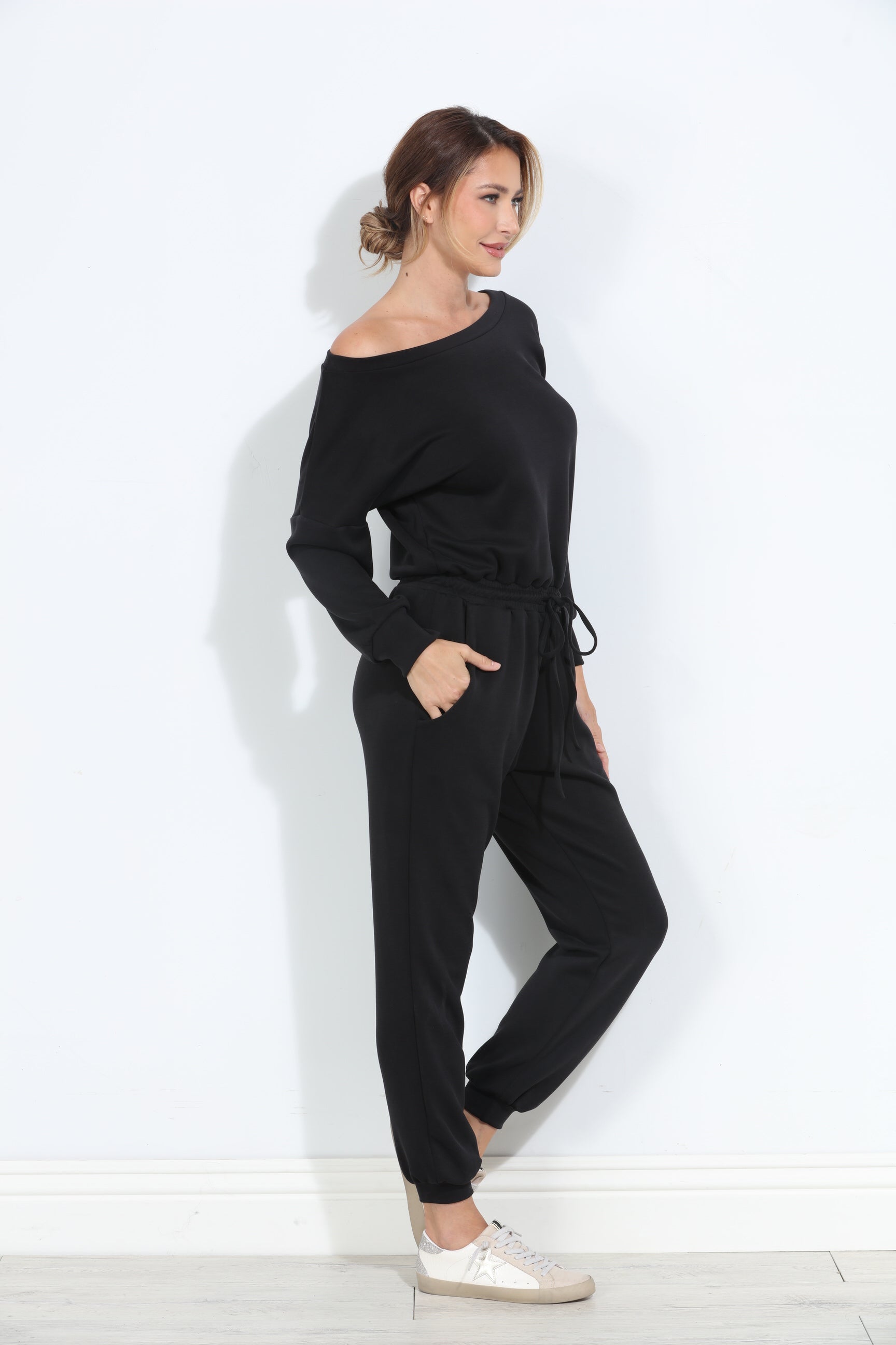 Black Soft Stretch Jumpsuit-BEST SELLER