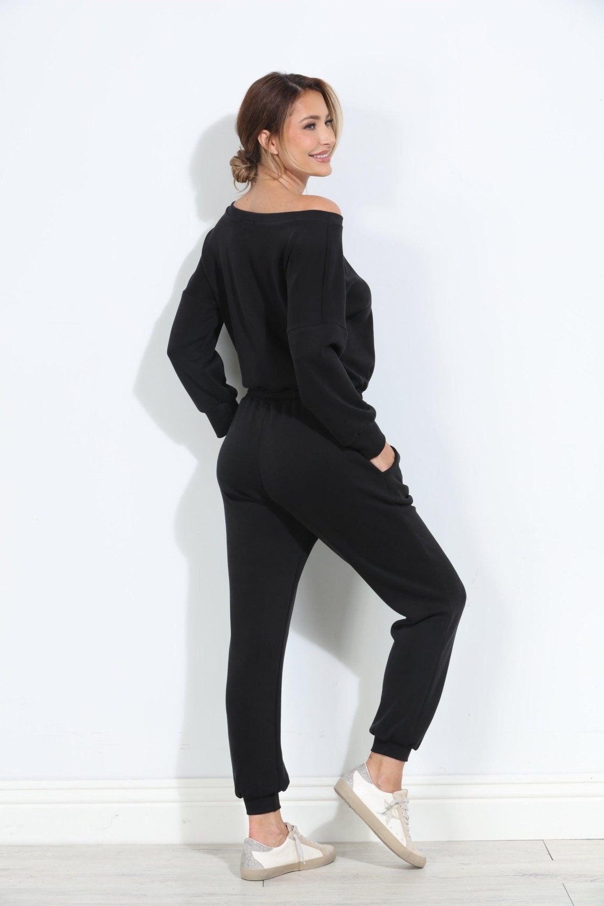 Black Soft Stretch Jumpsuit-BEST SELLER