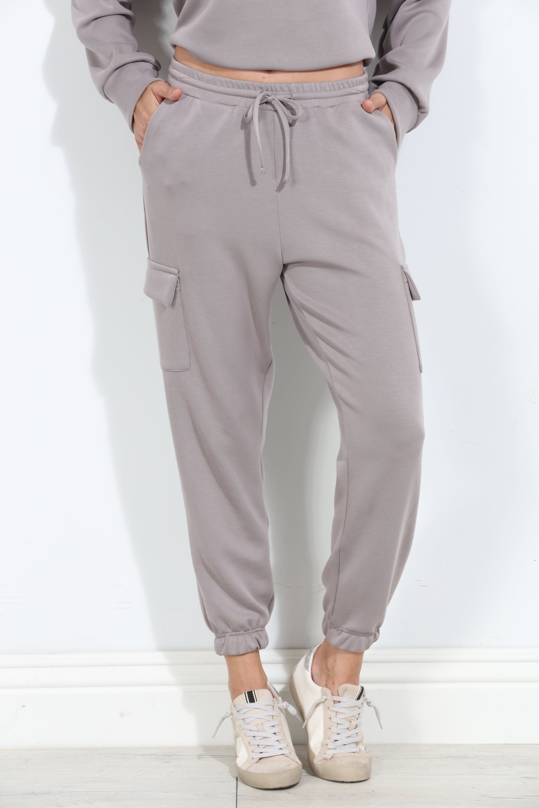 Taupe Soft Stretch Joggers