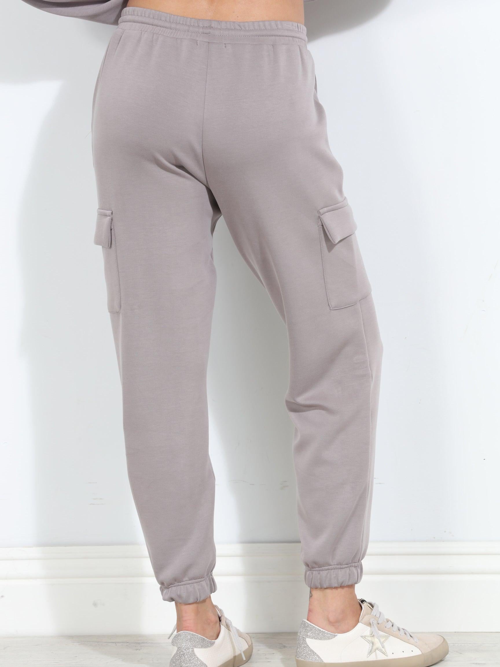 Taupe Soft Stretch Joggers-FINAL SALE