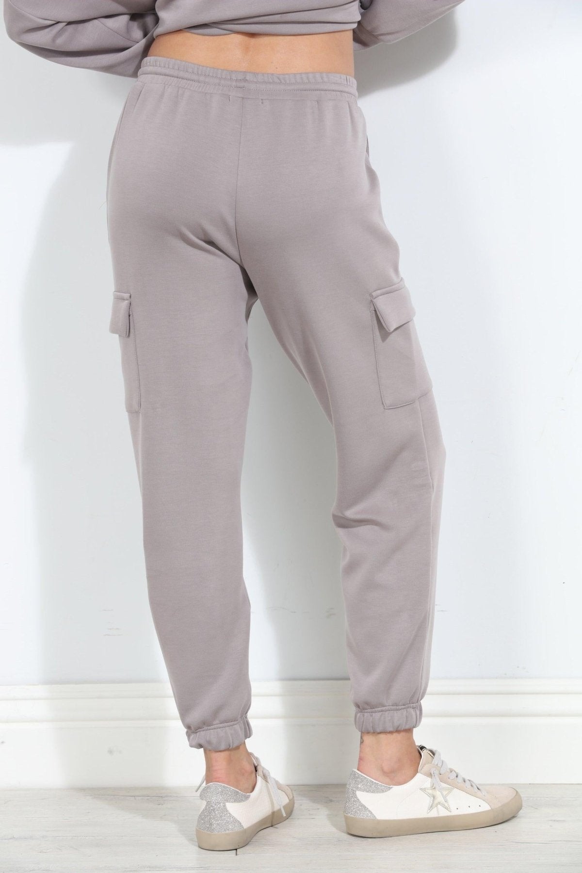 Taupe Soft Stretch Joggers-FINAL SALE
