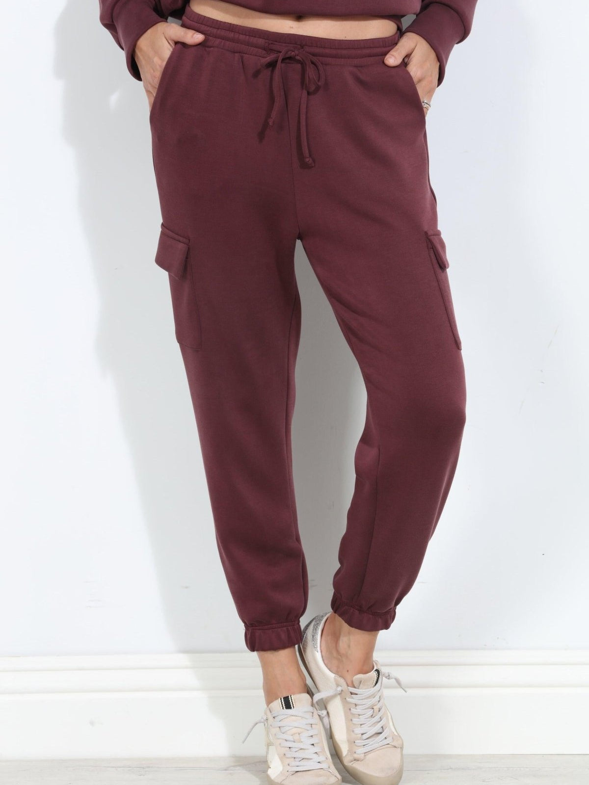 Wine Soft Stretch Joggers-BEST SELLER