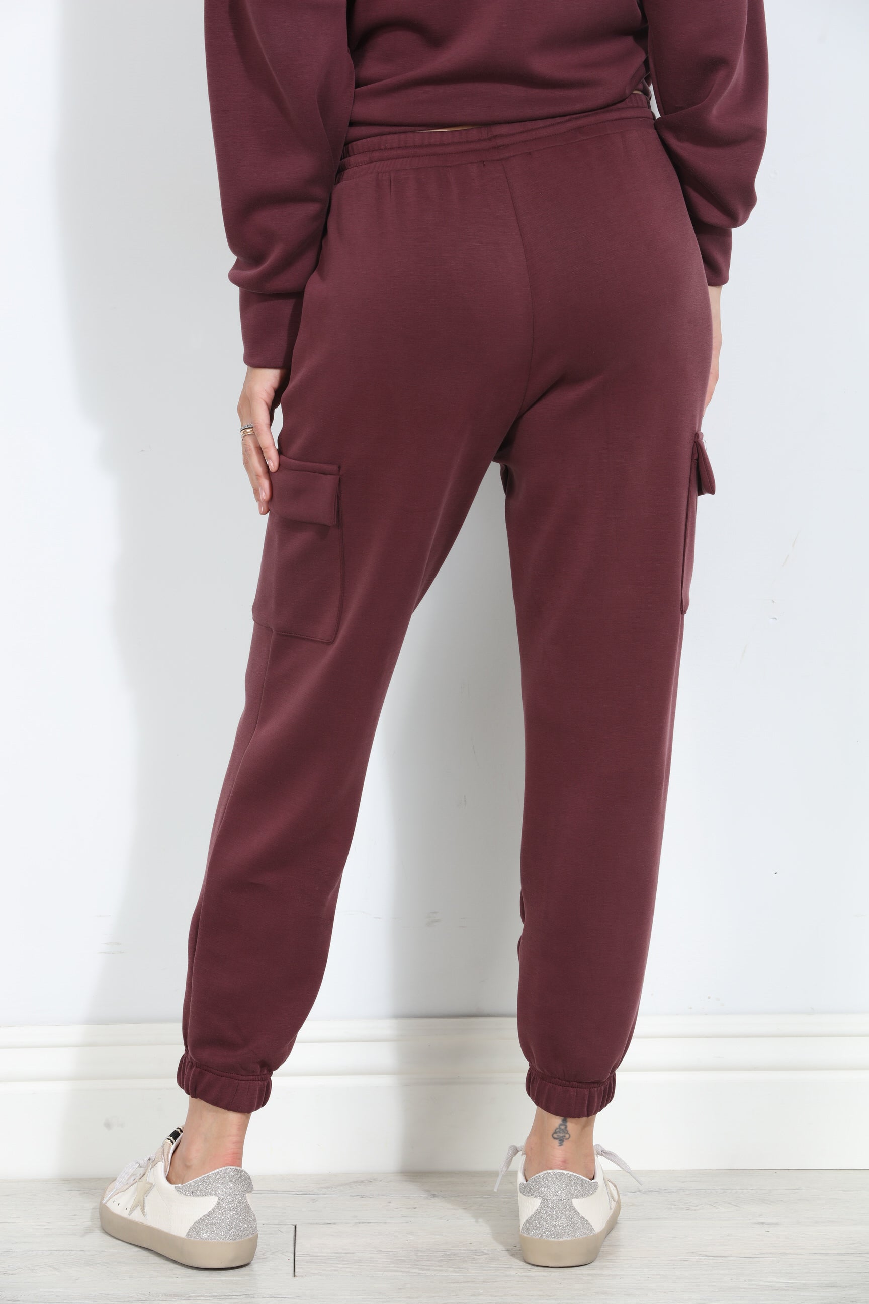 Wine Soft Stretch Joggers-BEST SELLER