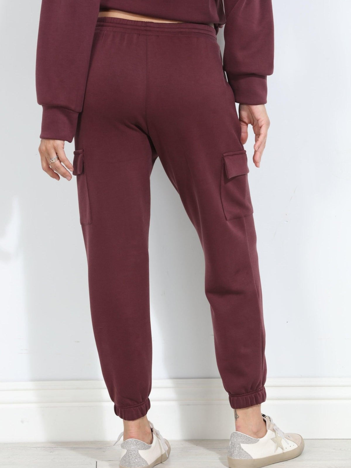 Wine Soft Stretch Joggers-BEST SELLER
