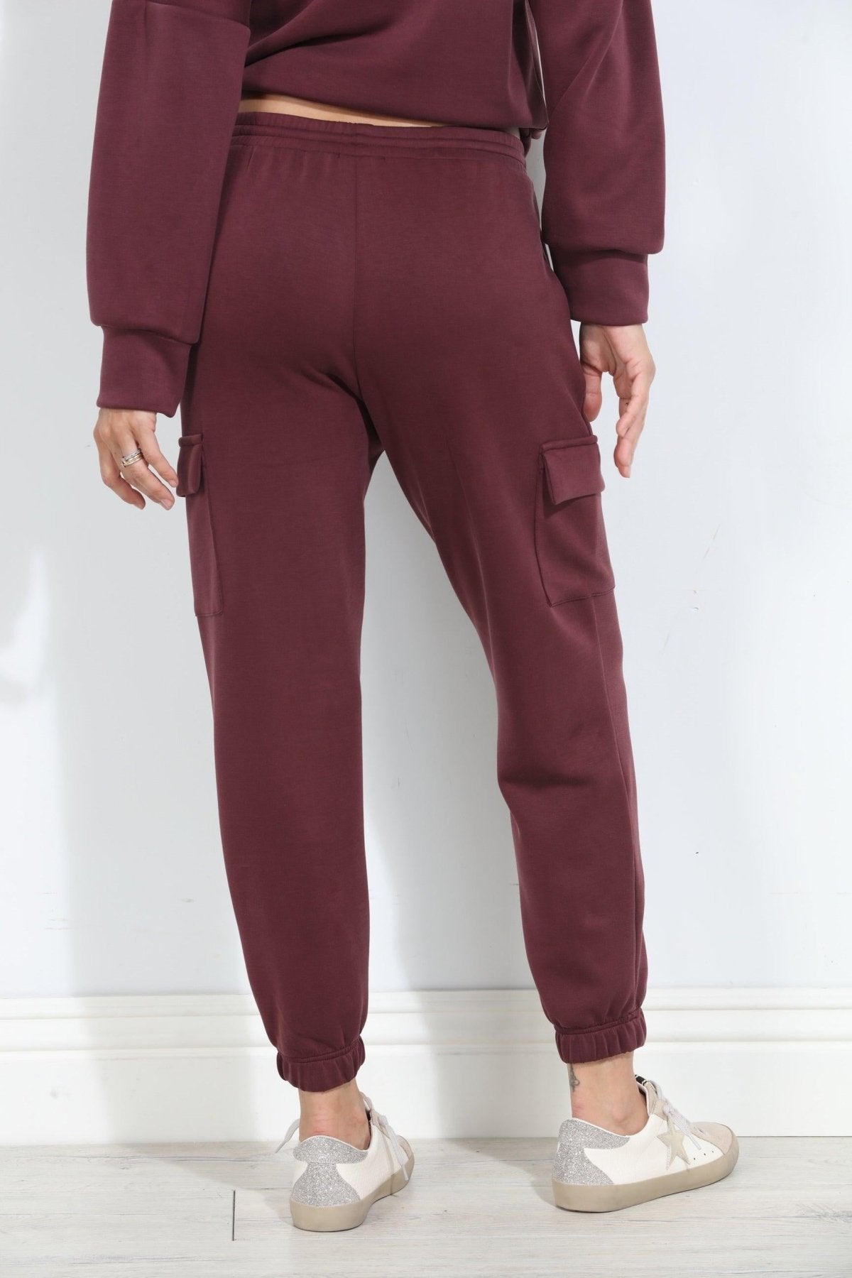 Wine Soft Stretch Joggers-BEST SELLER