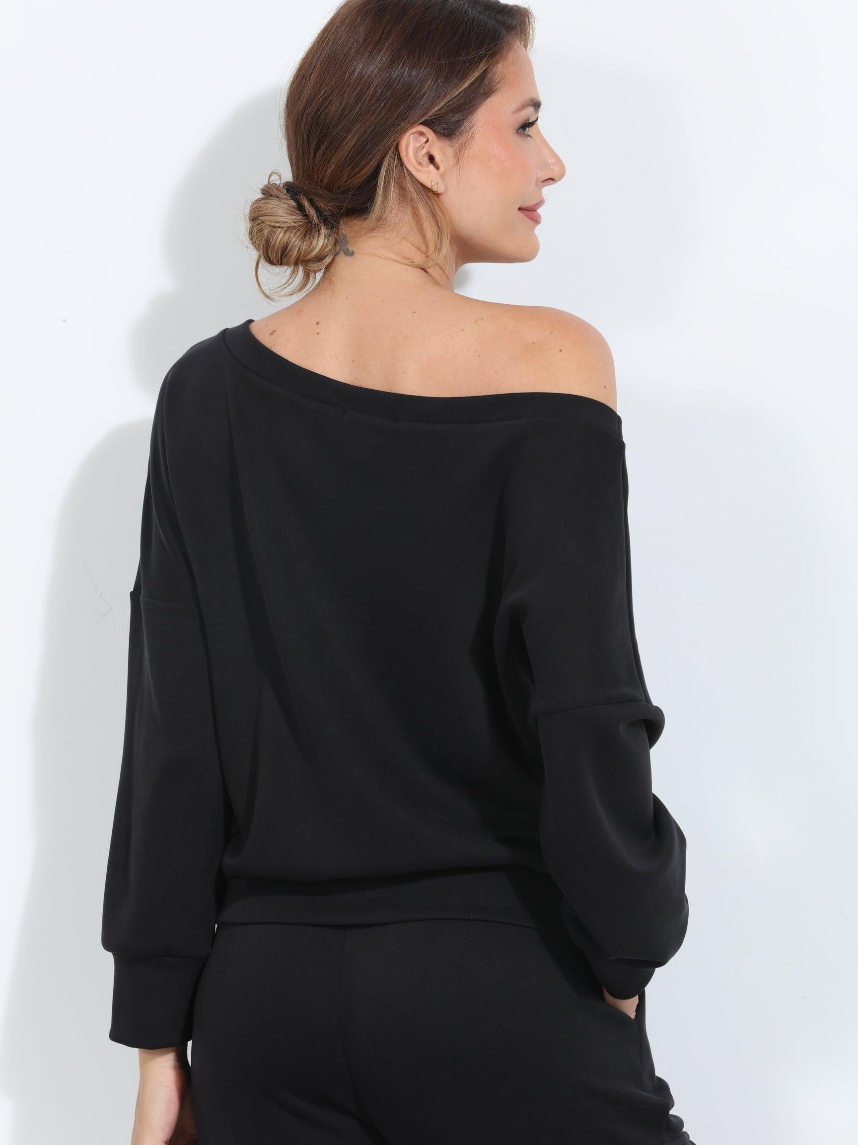Black Soft Stretch Sweatshirt