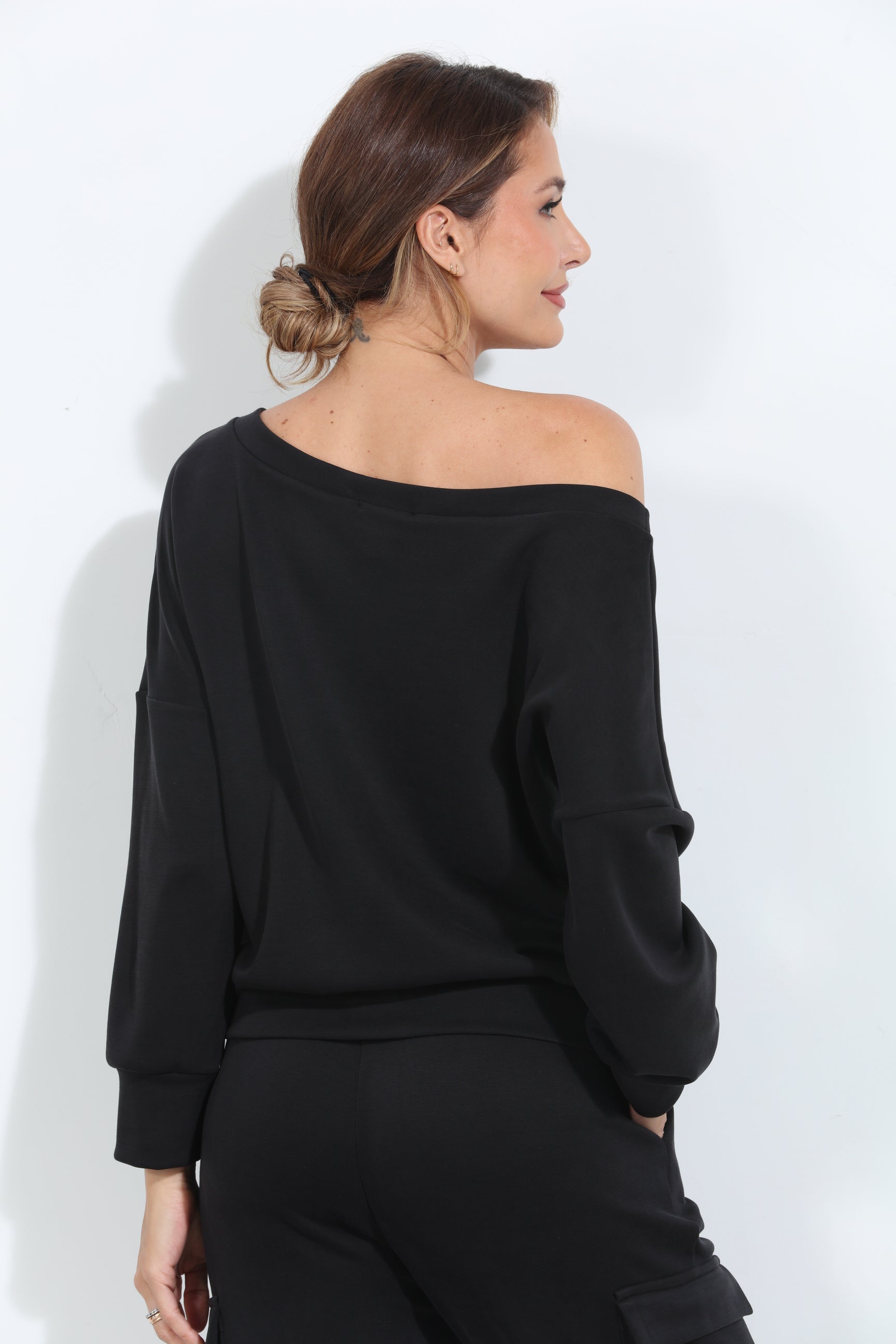 Black Soft Stretch Sweatshirt