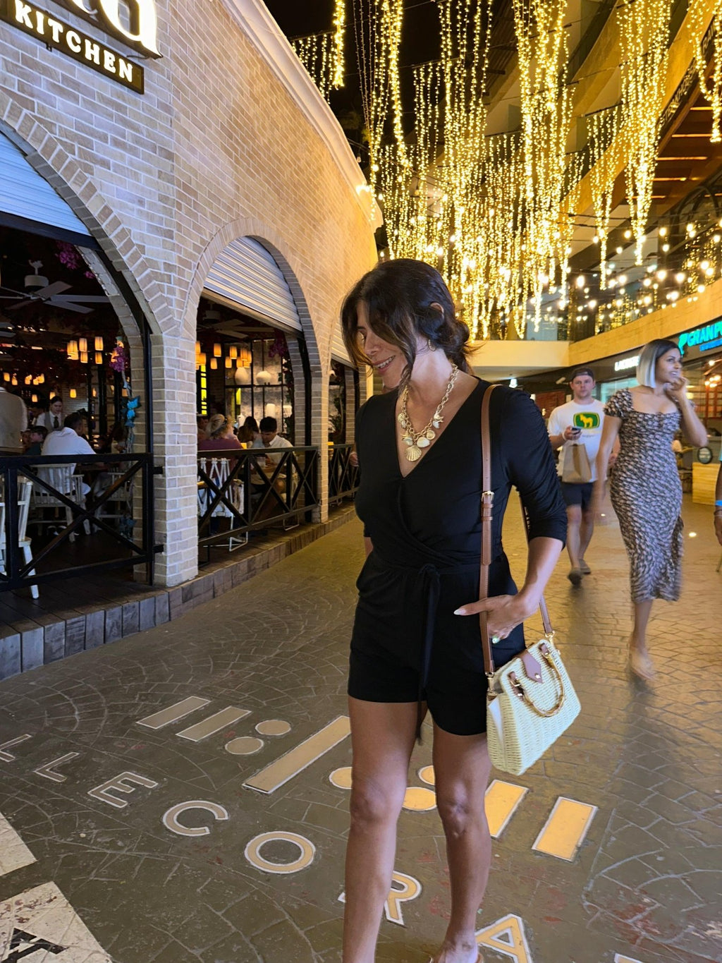 Black Shirred Sleeve Romper-BEST SELLER