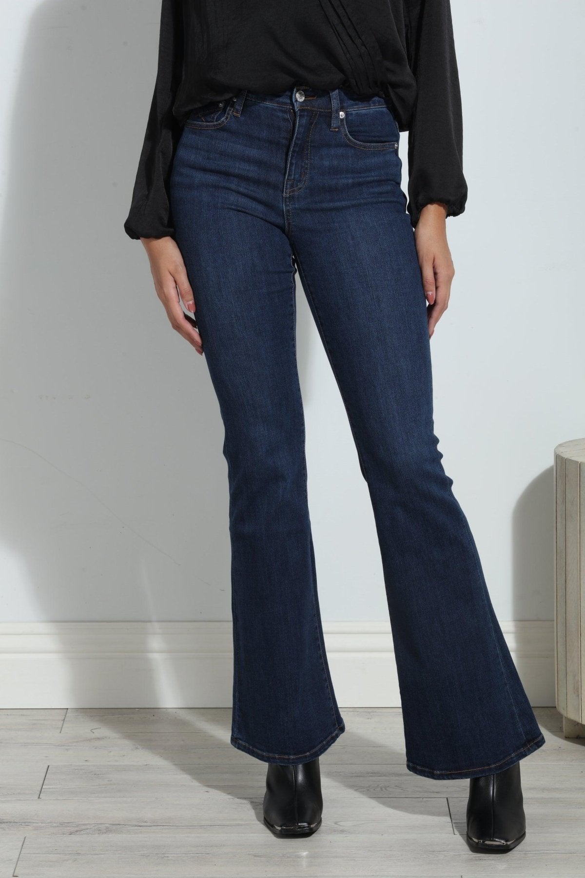 Unpublished Janet Mid Rise Flare Jeans -Dark Denim-FINAL SALE